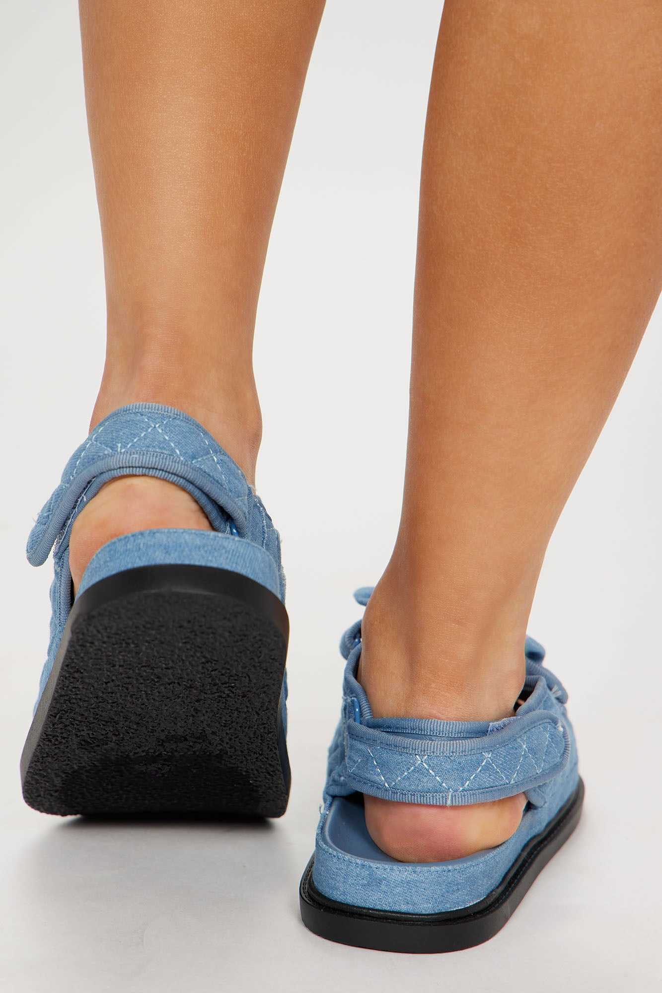 Lacey Flat Sandals   Denim