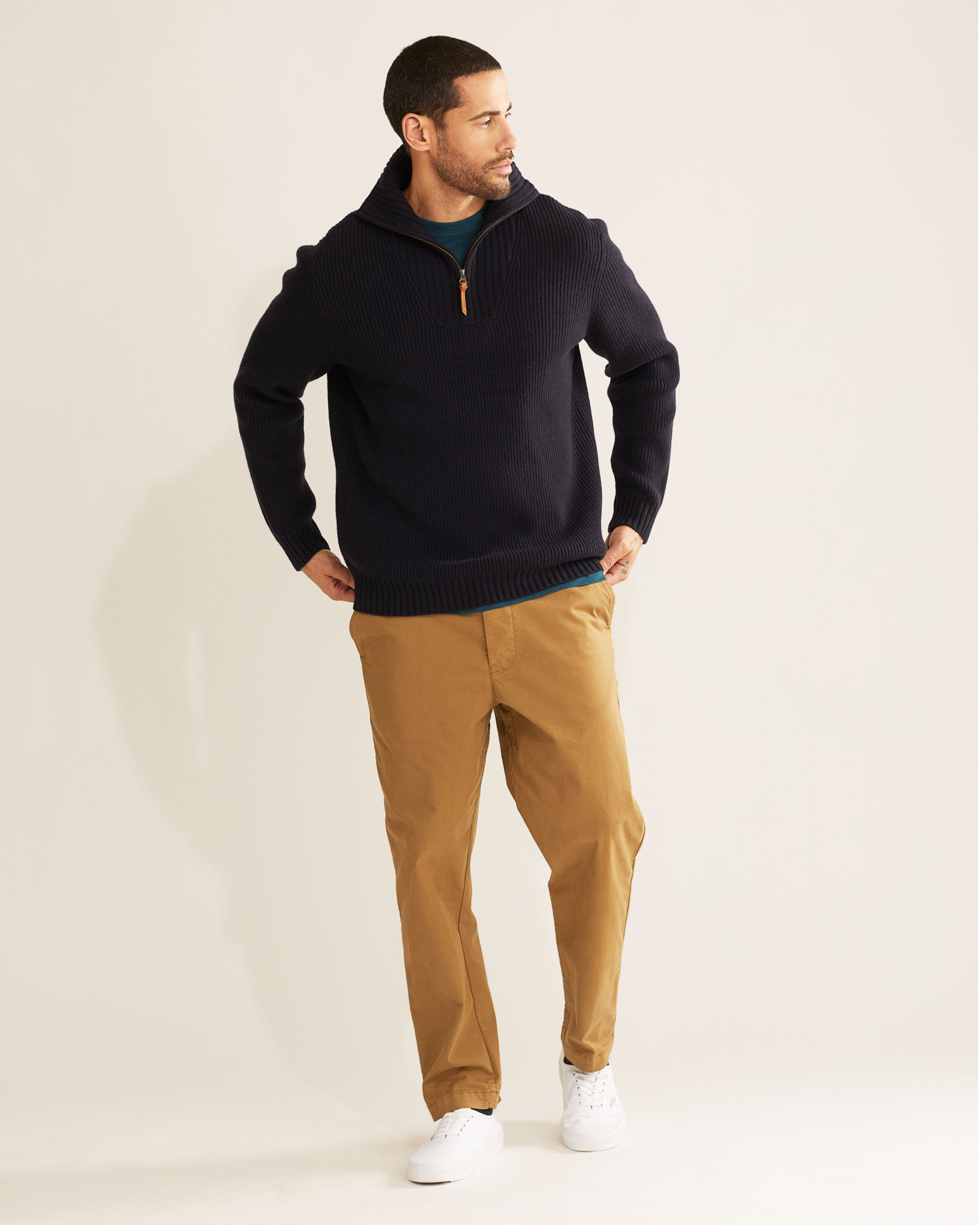 MEN'S MERINO HALF-ZIP SWEATER