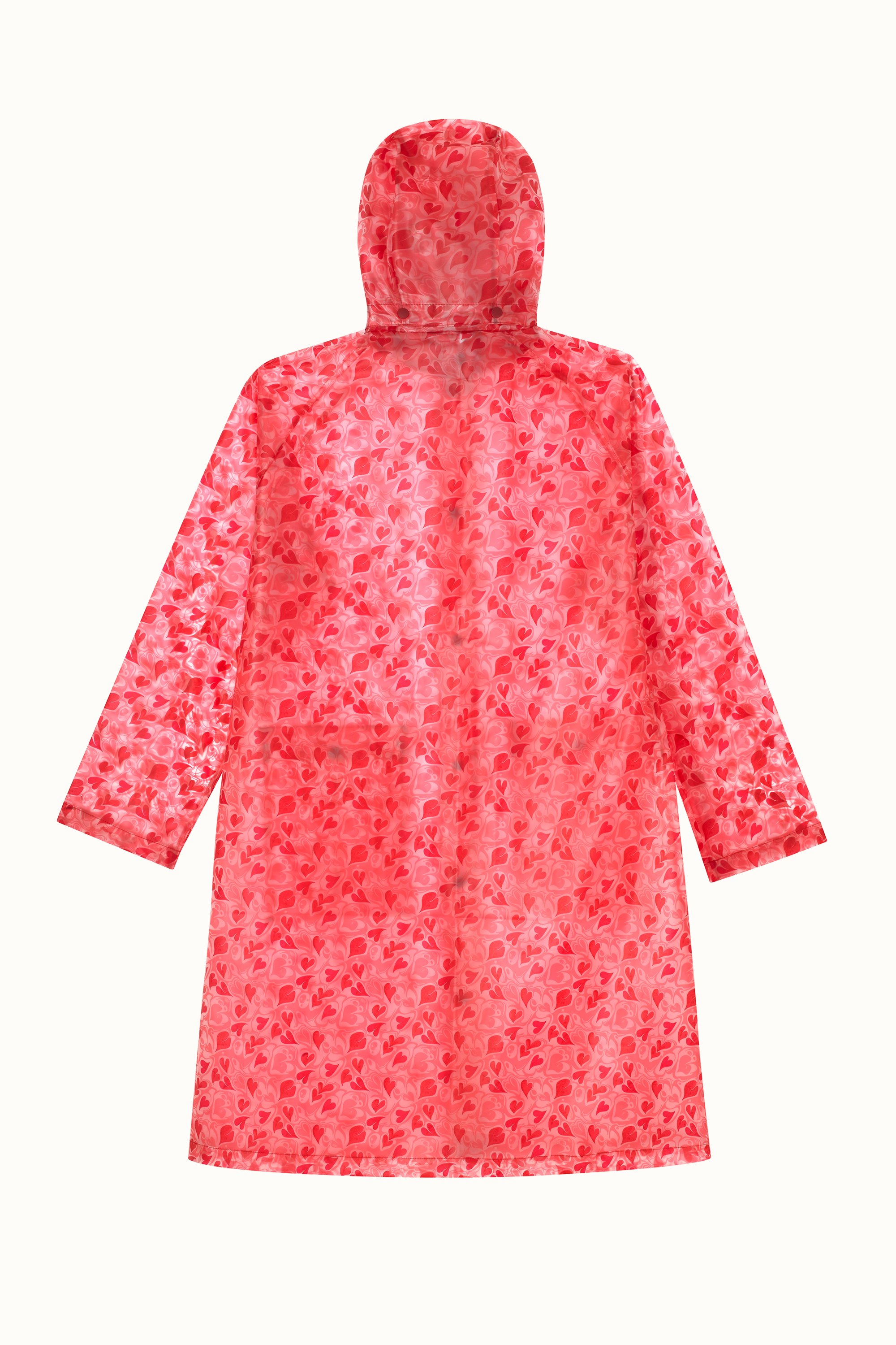 Marble Hearts Ditsy Printed Clear Rain Mac