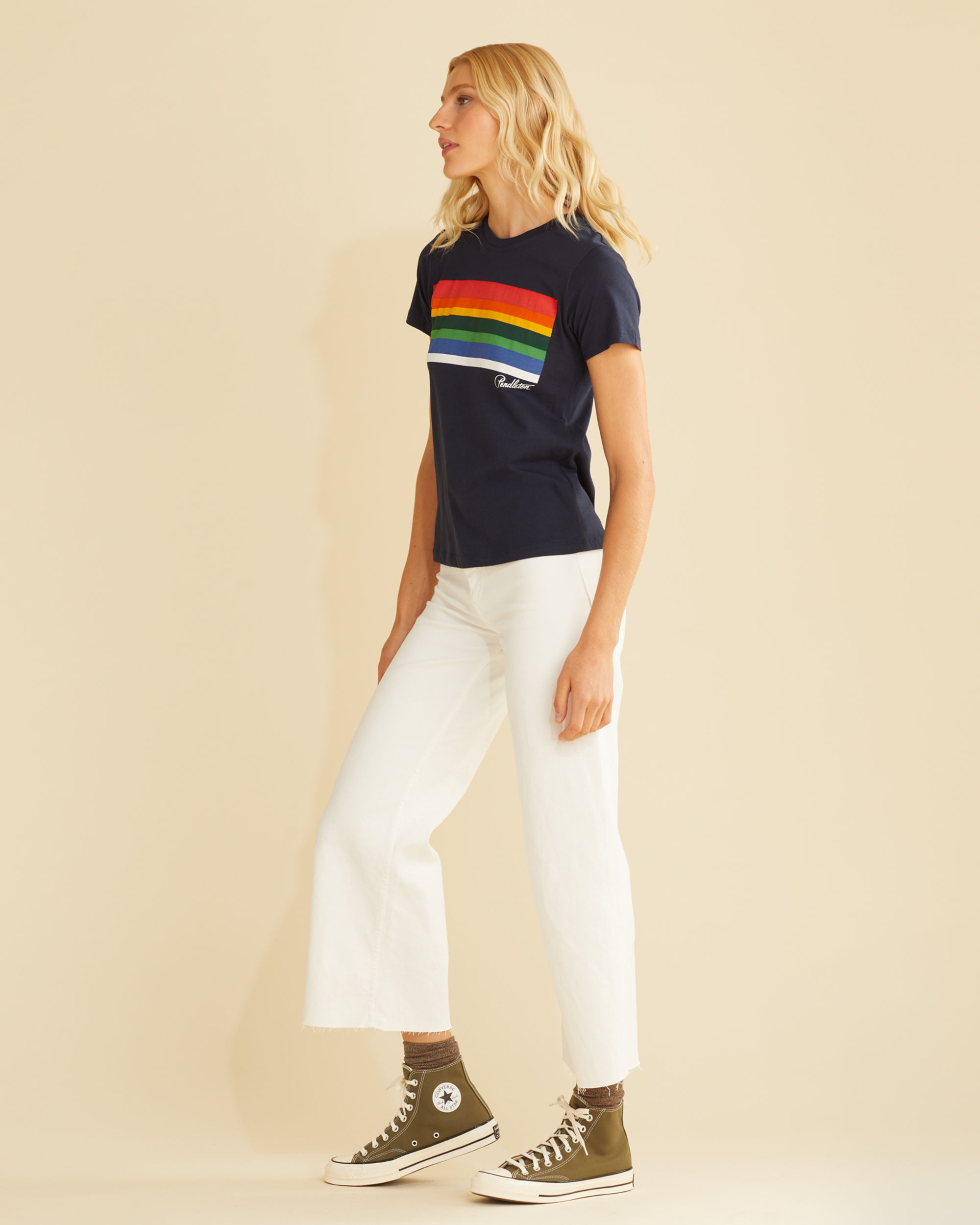 WOMEN'S HERITAGE CRATER LAKE PARK STRIPE TEE