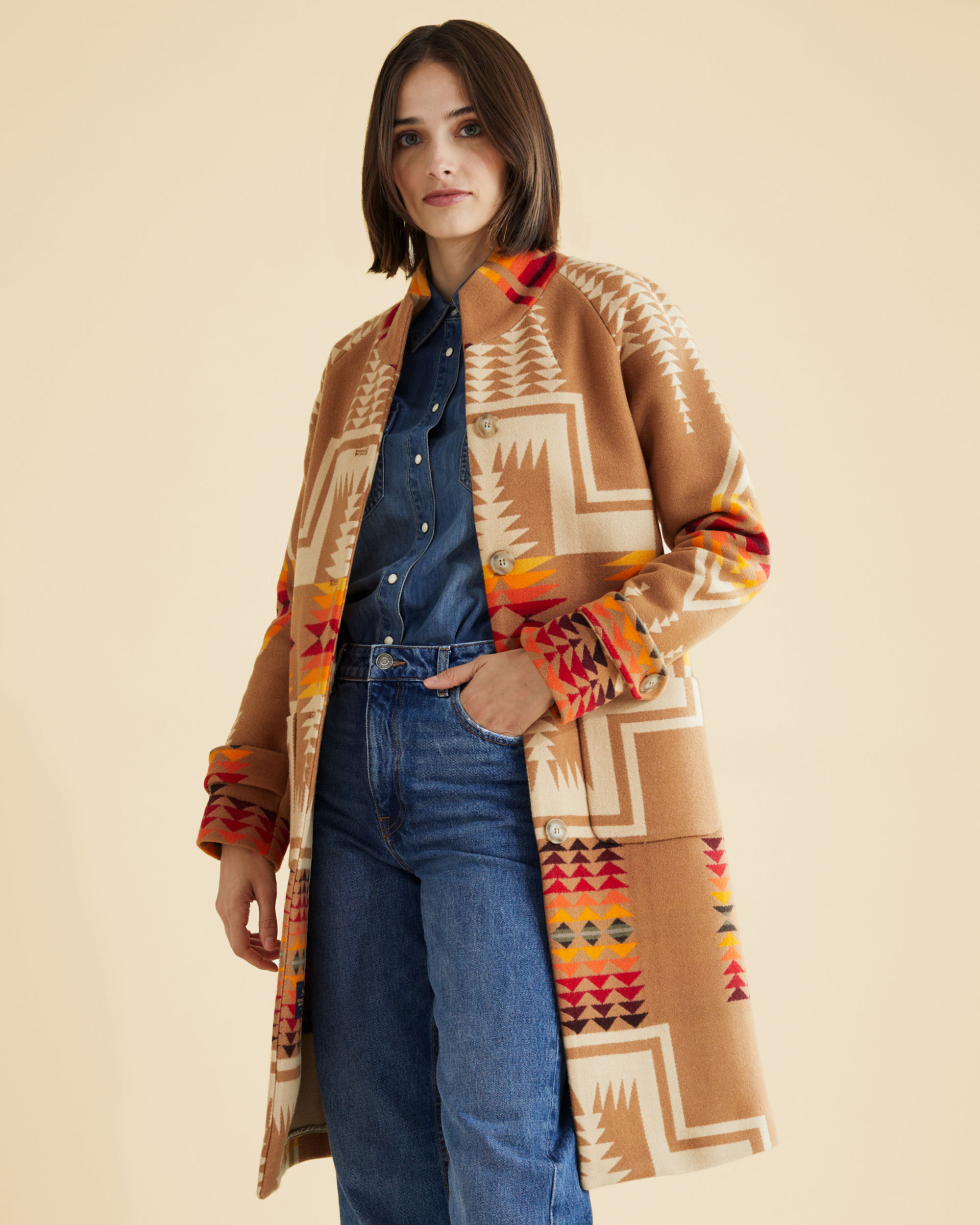 WOMEN'S HARDING ARCHIVE BLANKET COAT