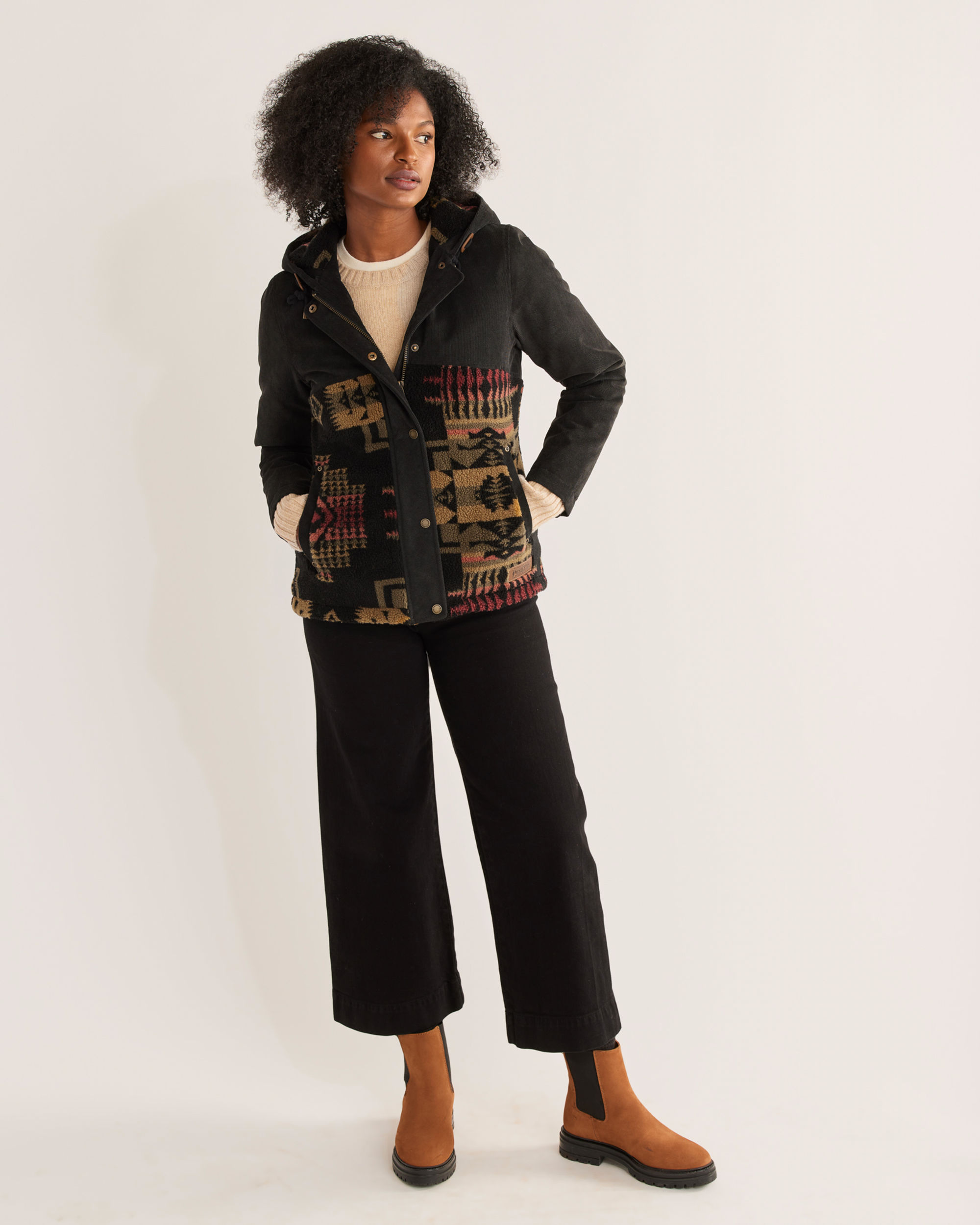 WOMEN'S BLANCA CORDUROY/BERBER FLEECE JACKET