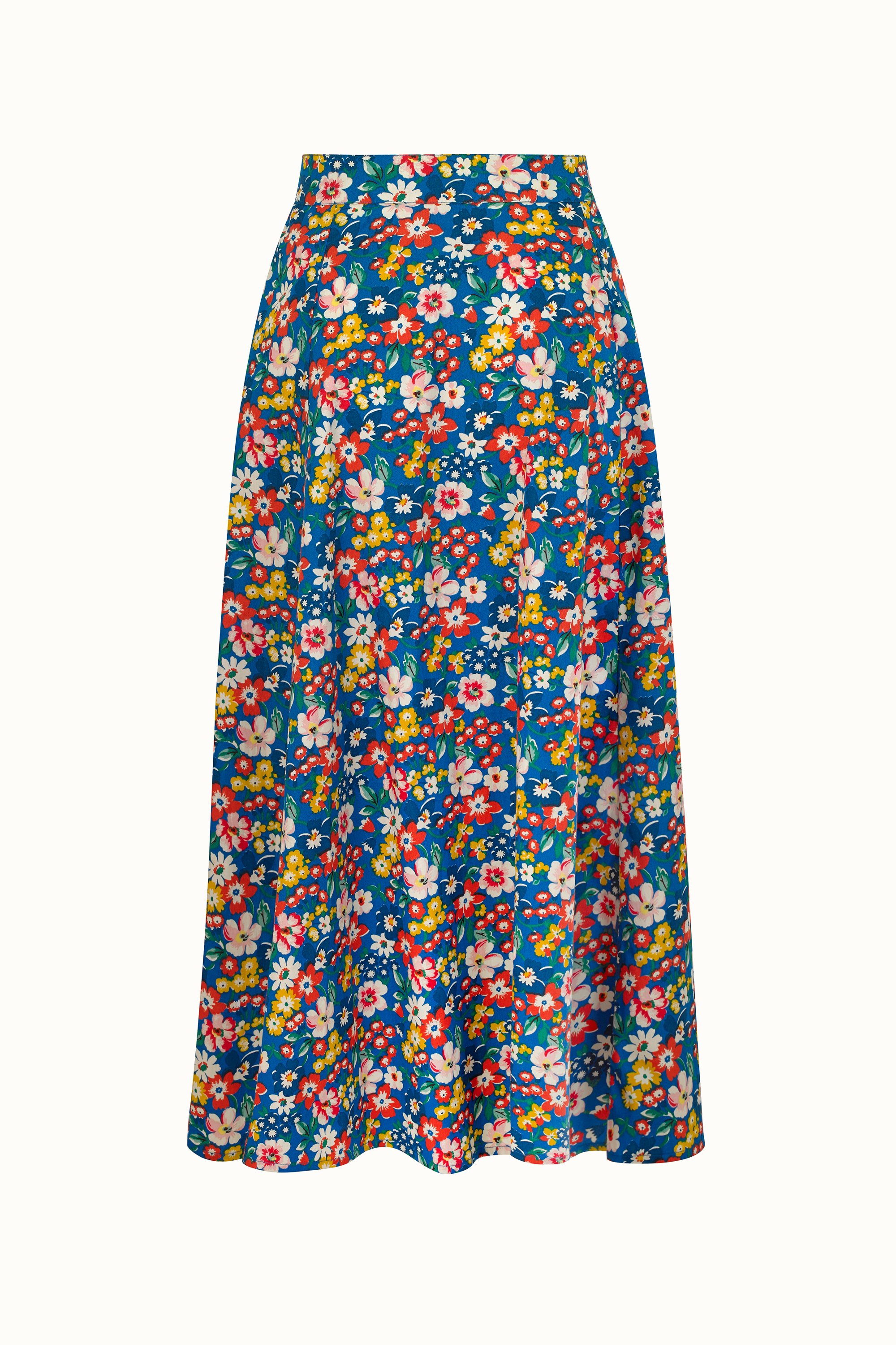 Portland Flowers Button-through Midi Skirt