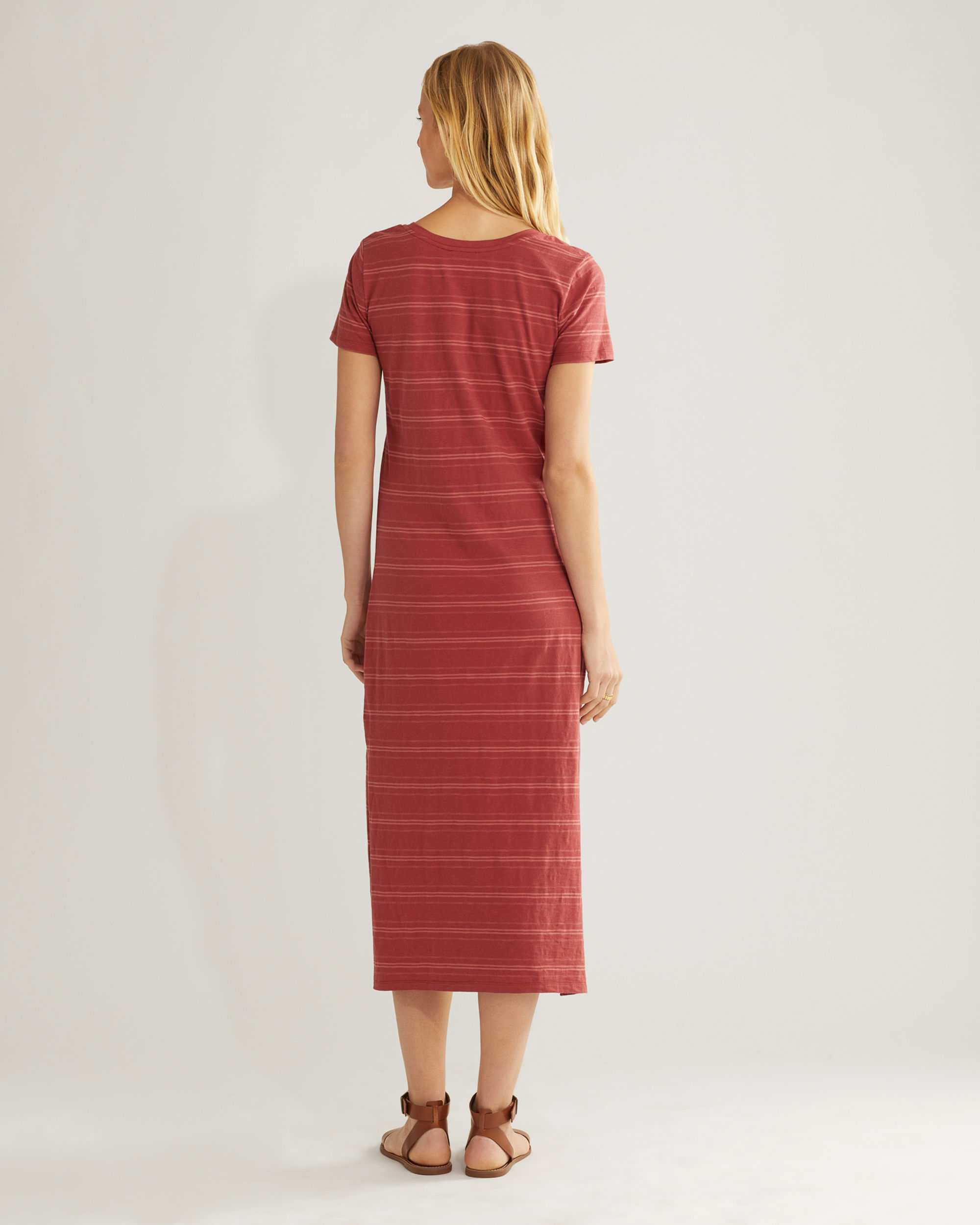 WOMEN'S COTTON SLUB MIDI DRESS