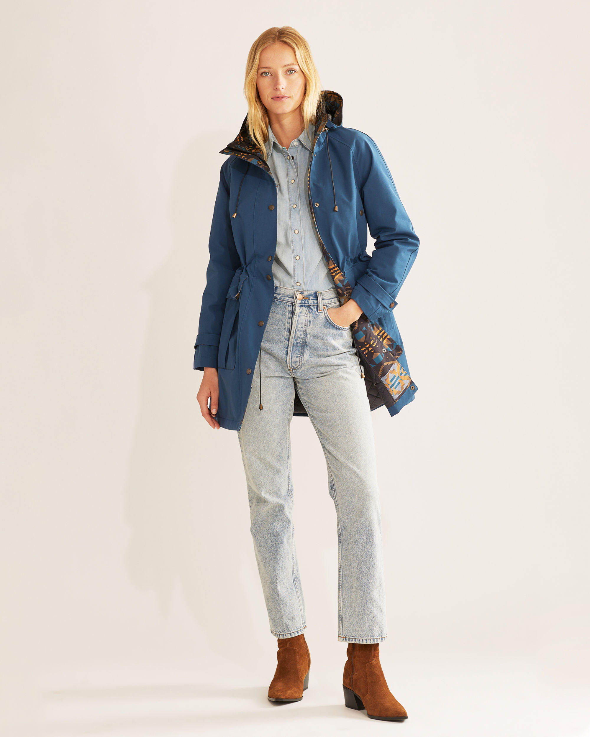 WOMEN'S BRIDGEPORT HOODED TRENCH COAT