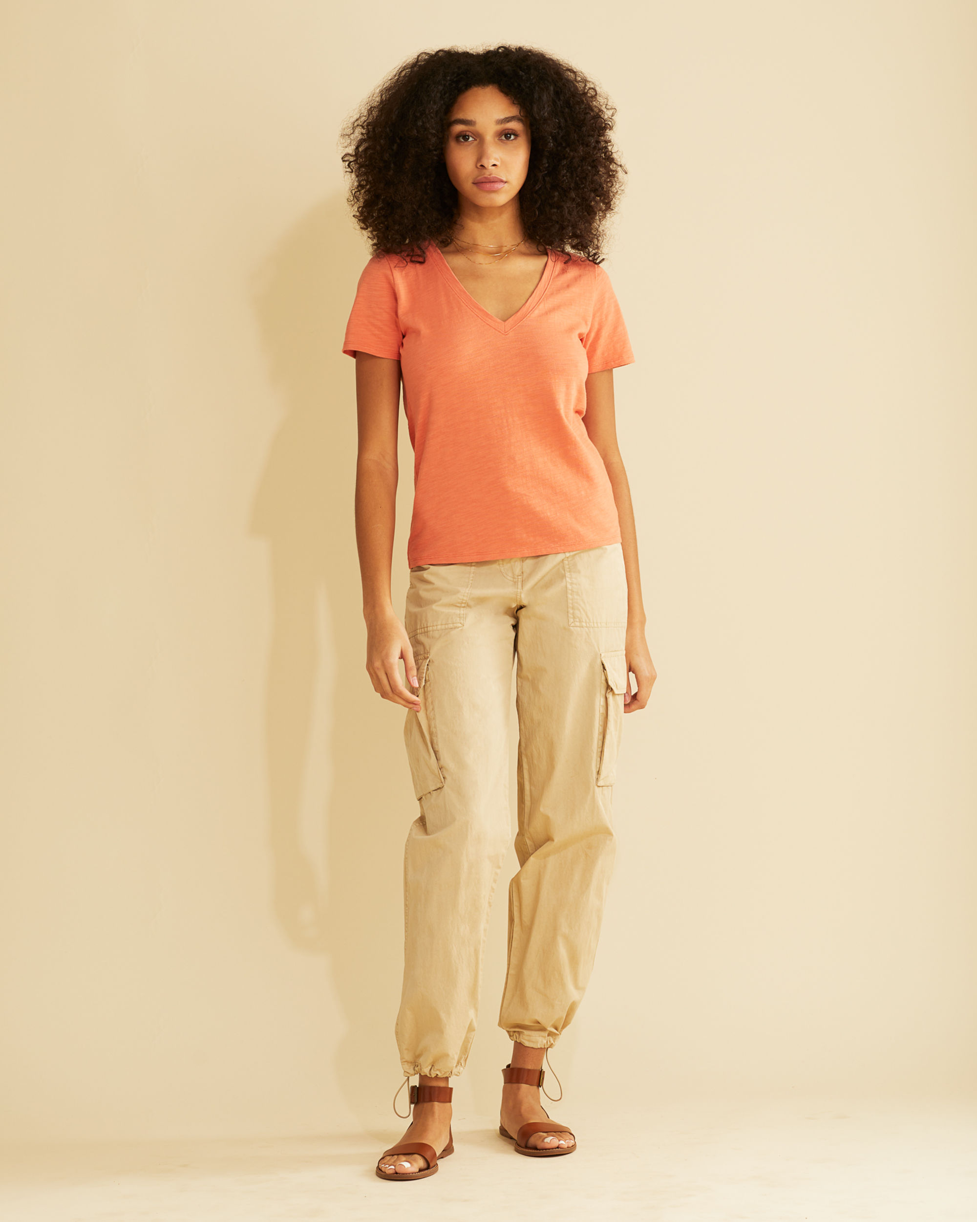 WOMEN'S SHORT-SLEEVE COTTON SLUB TEE