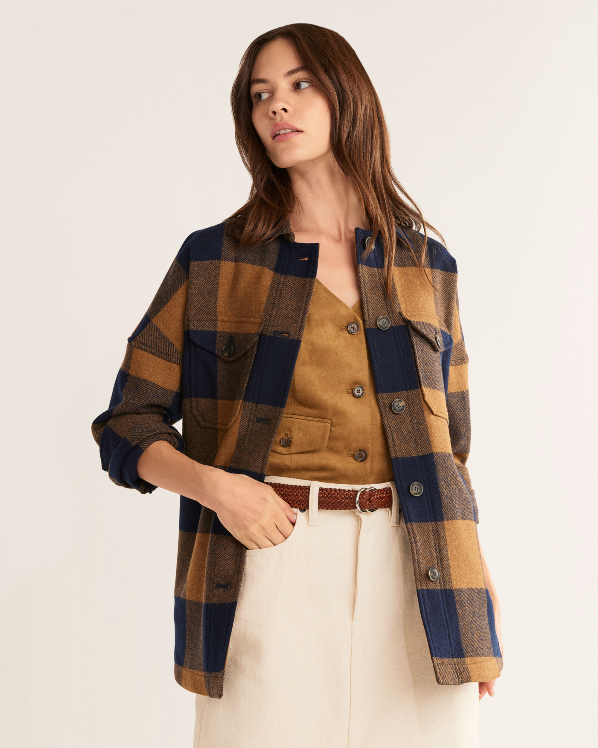WOMEN'S WOOL SHIRT JACKET