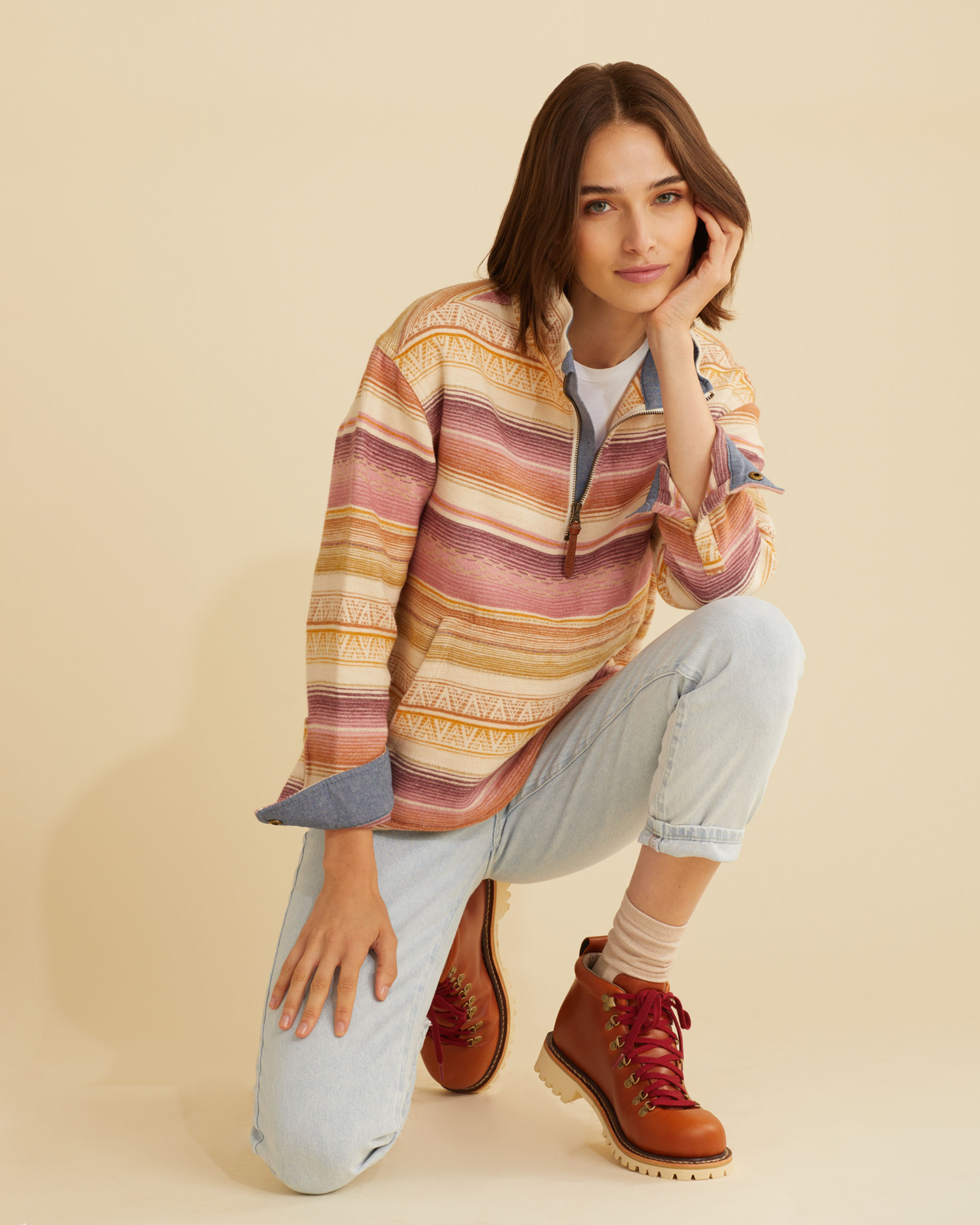 WOMEN'S DOUBLESOFT HALF-ZIP PULLOVER