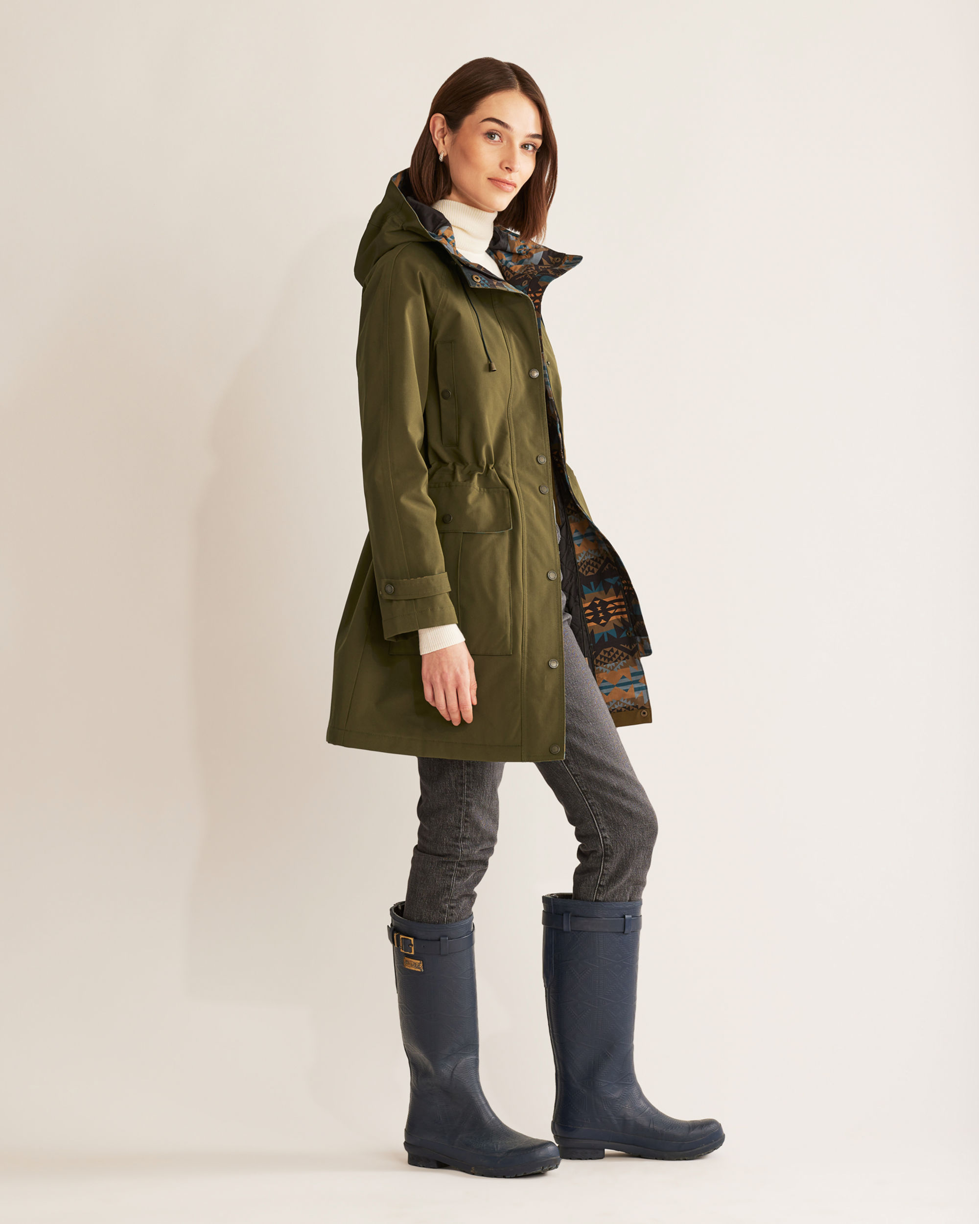 WOMEN'S BRIDGEPORT HOODED TRENCH COAT