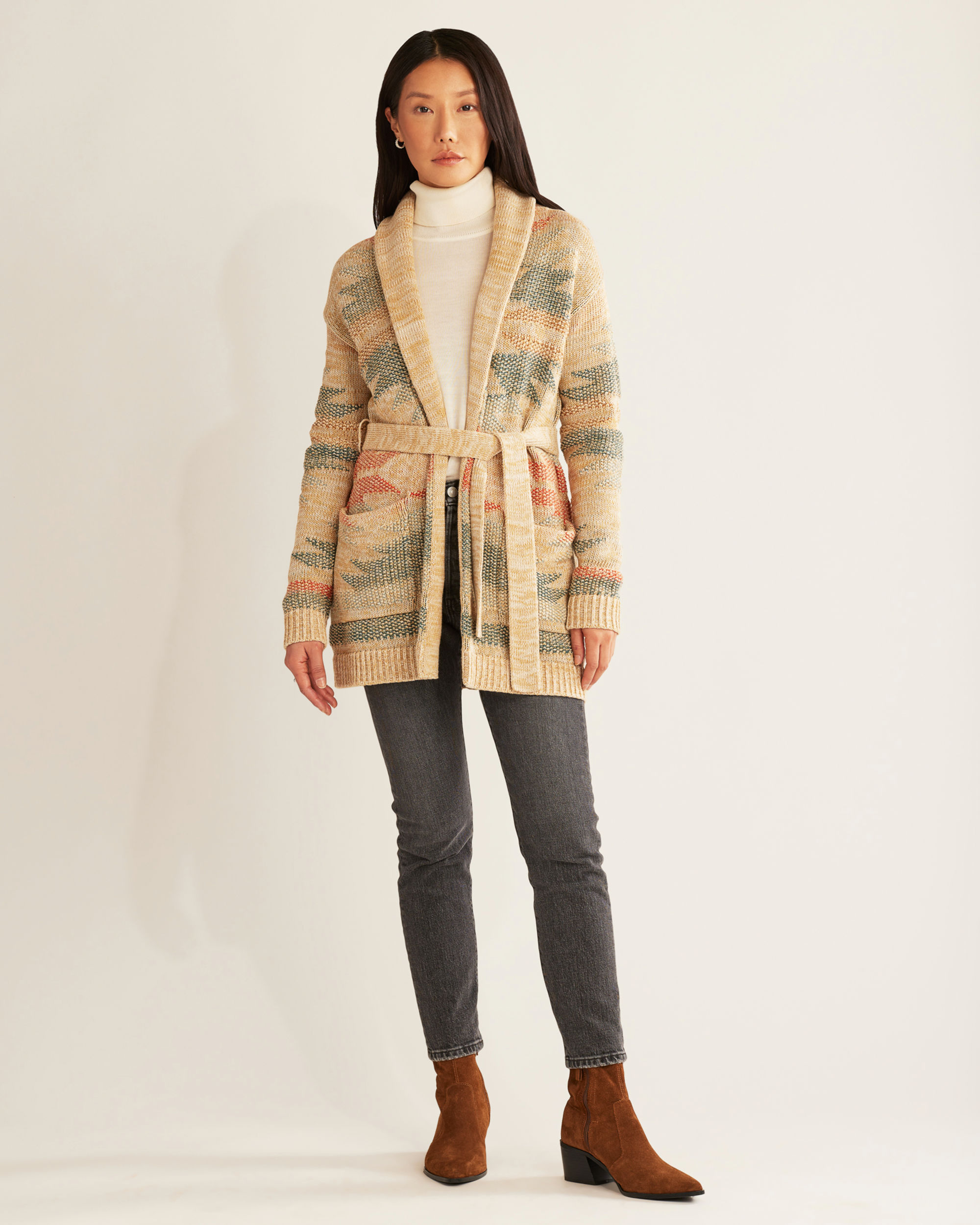 WOMEN'S MONTEREY BELTED CARDIGAN