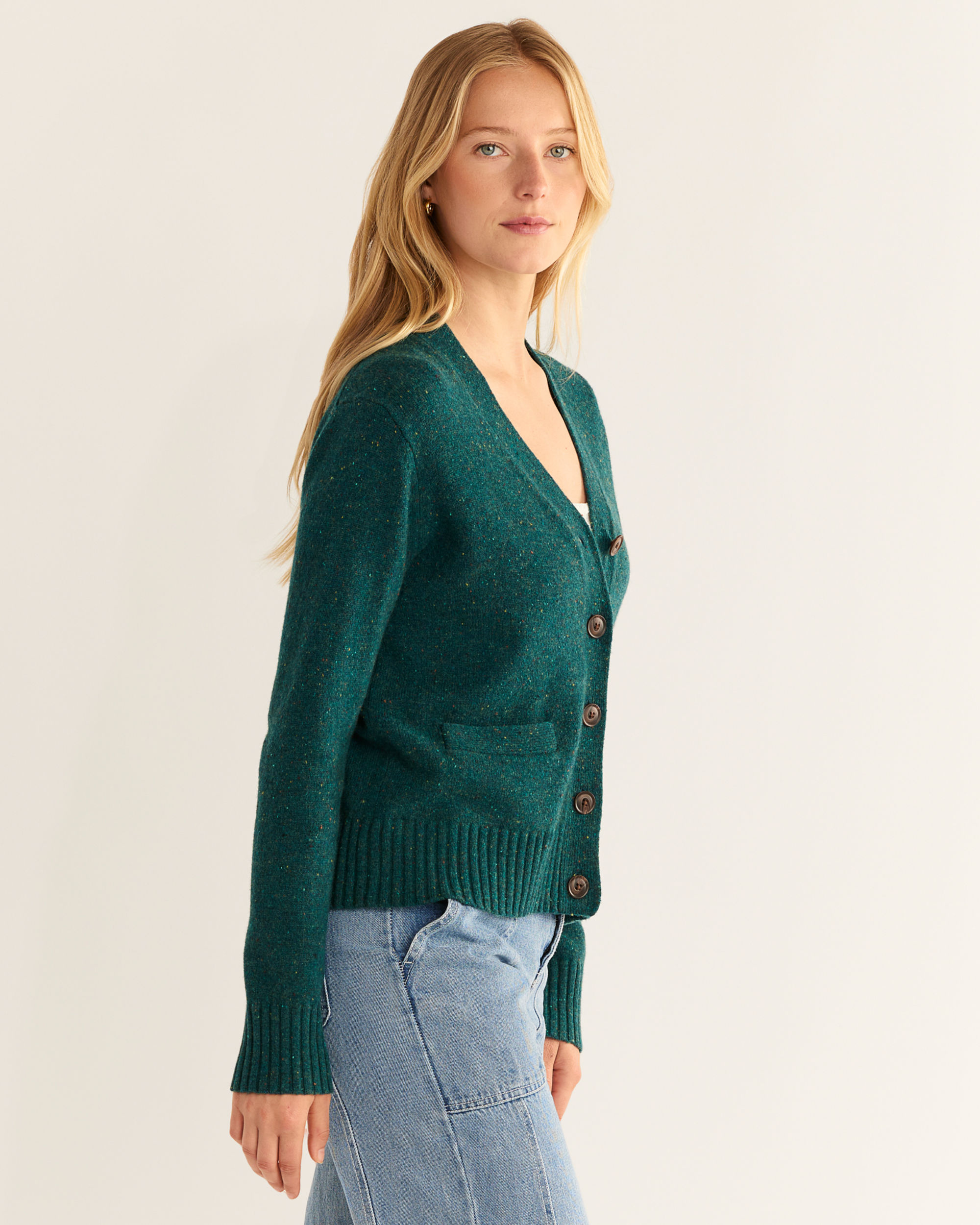 WOMEN'S MERINO CROPPED CARDIGAN