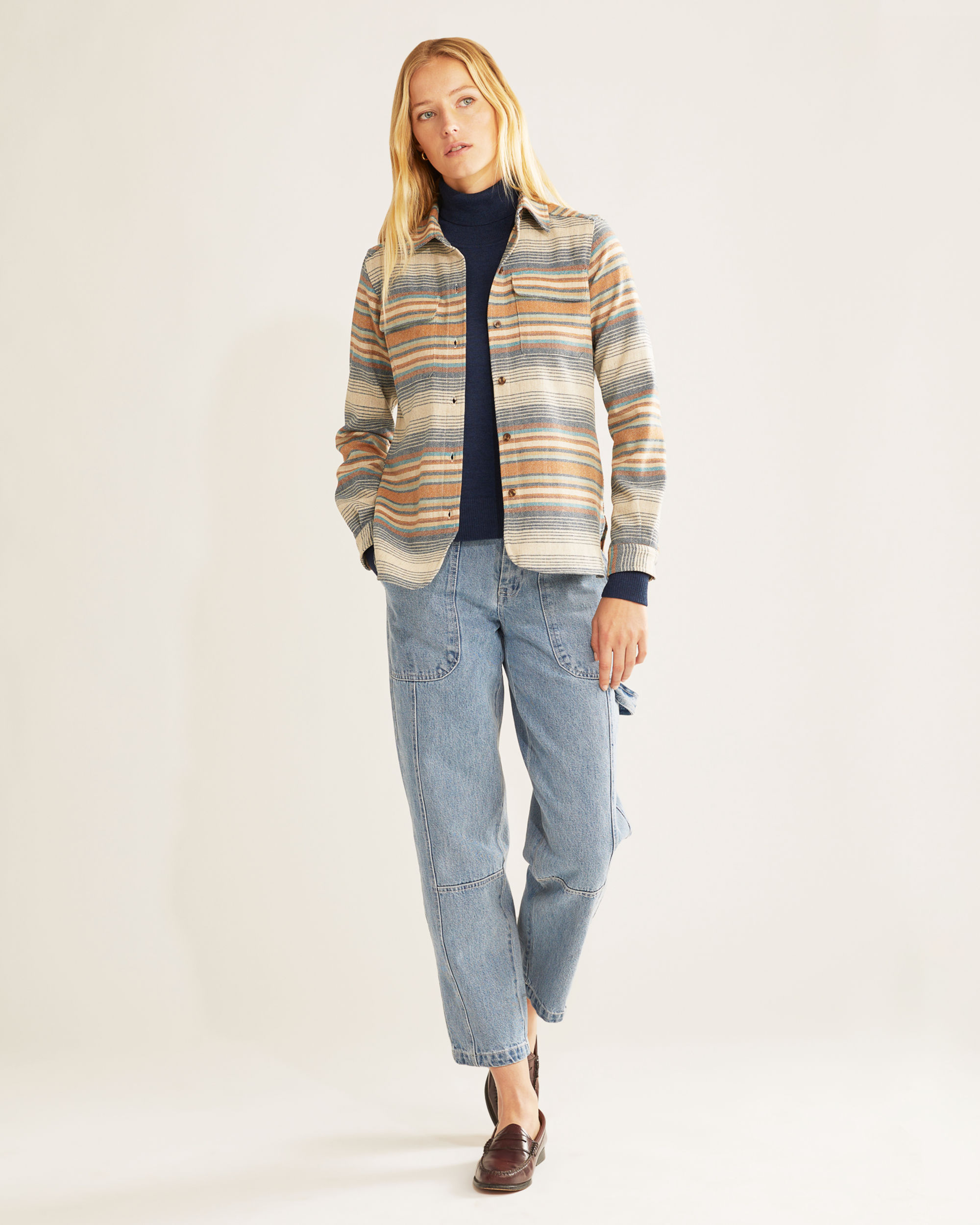 WOMEN'S STRIPED BOARD SHIRT