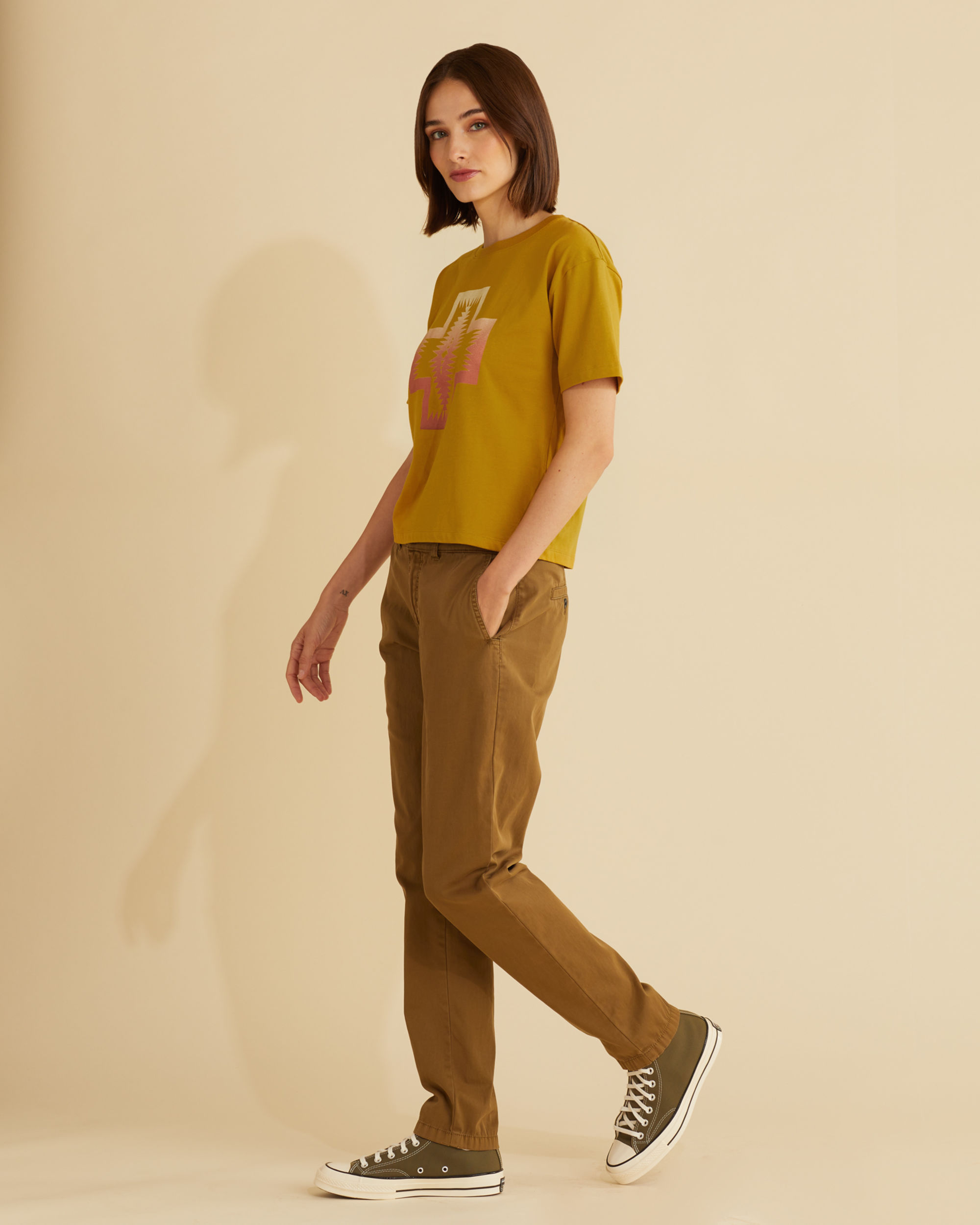 WOMEN'S CROPPED DESCHUTES GRAPHIC TEE