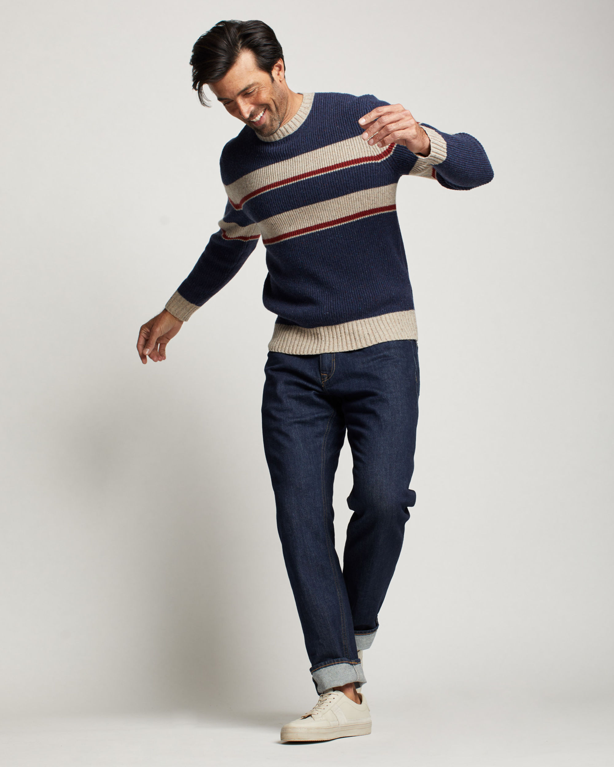 MEN'S PARK STRIPE MERINO SWEATER