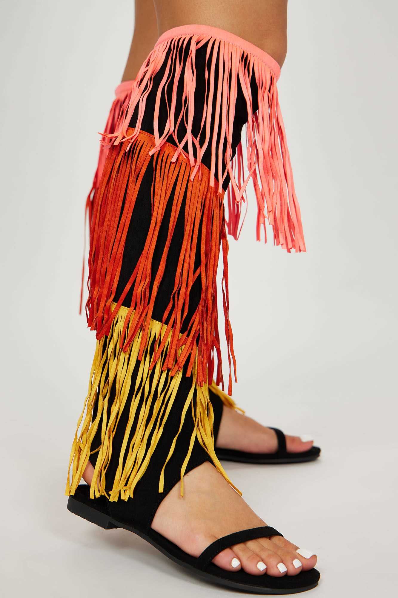 Festie Bestie Flat Sandals   Black