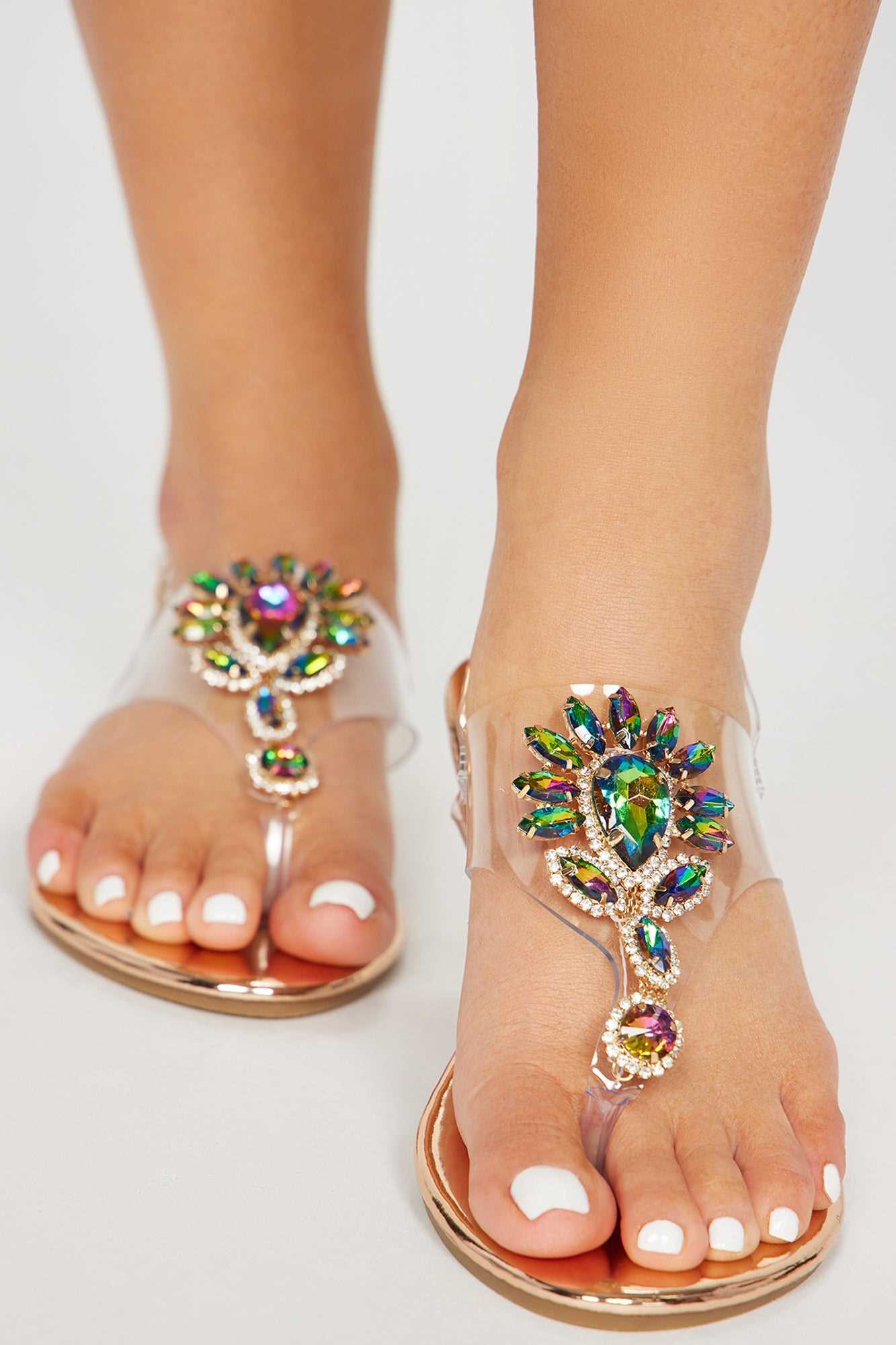 Jayla Embellished Sandals   Rose Gold
