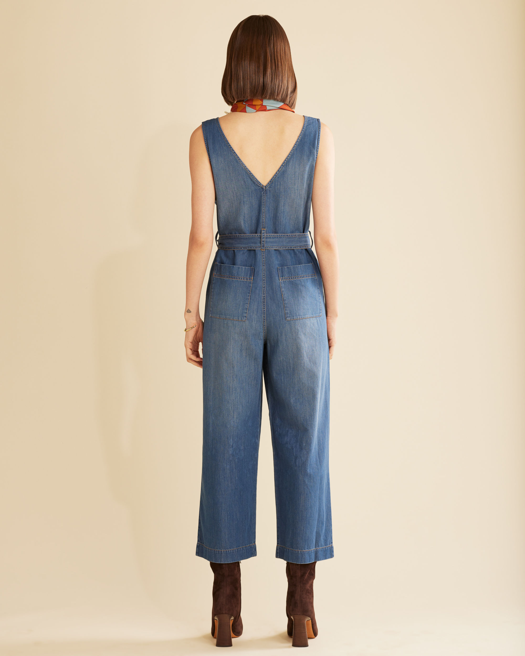 WOMEN'S CHAMBRAY JUMPSUIT