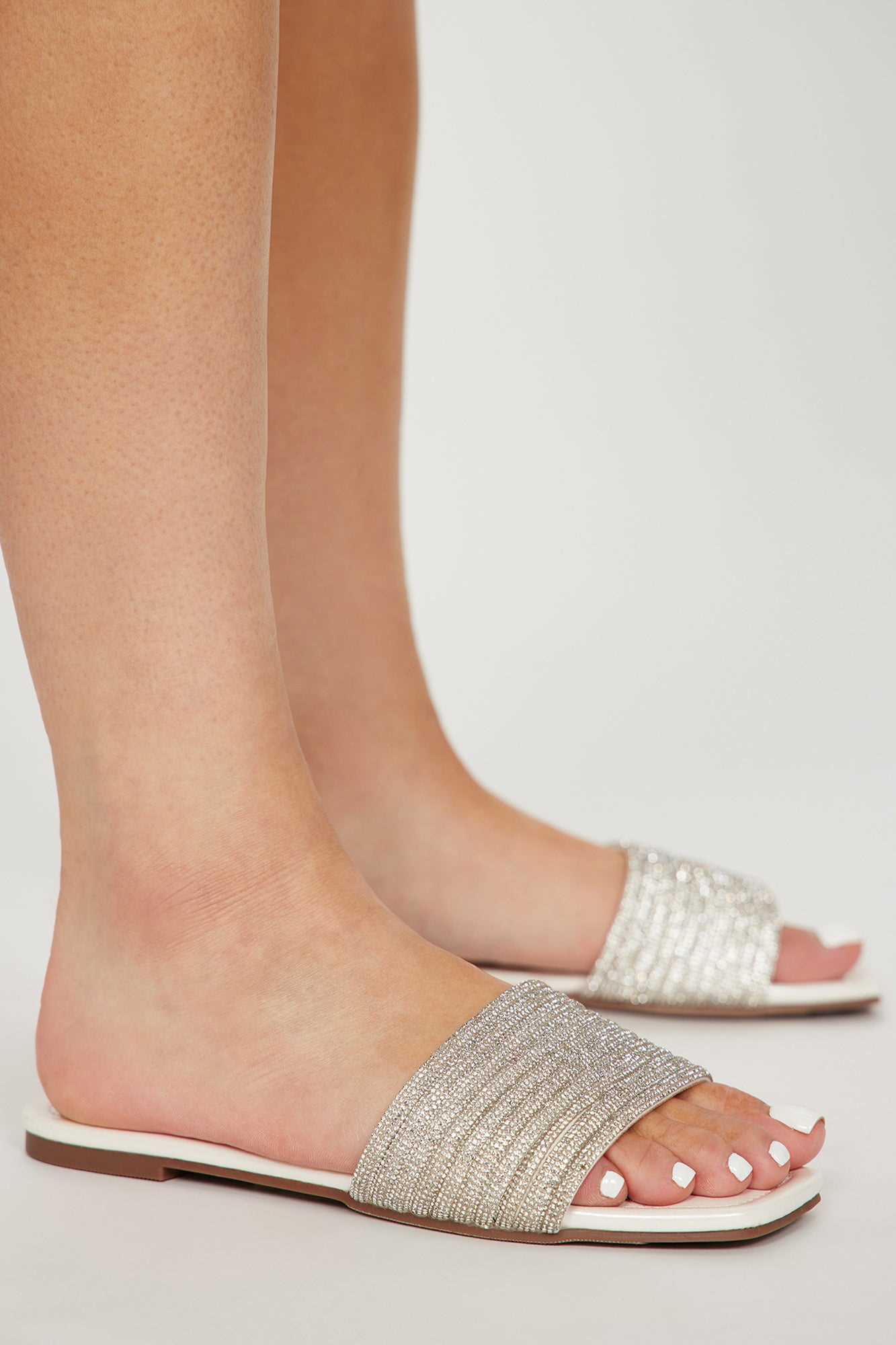 Catch You Later Flat Sandals   White