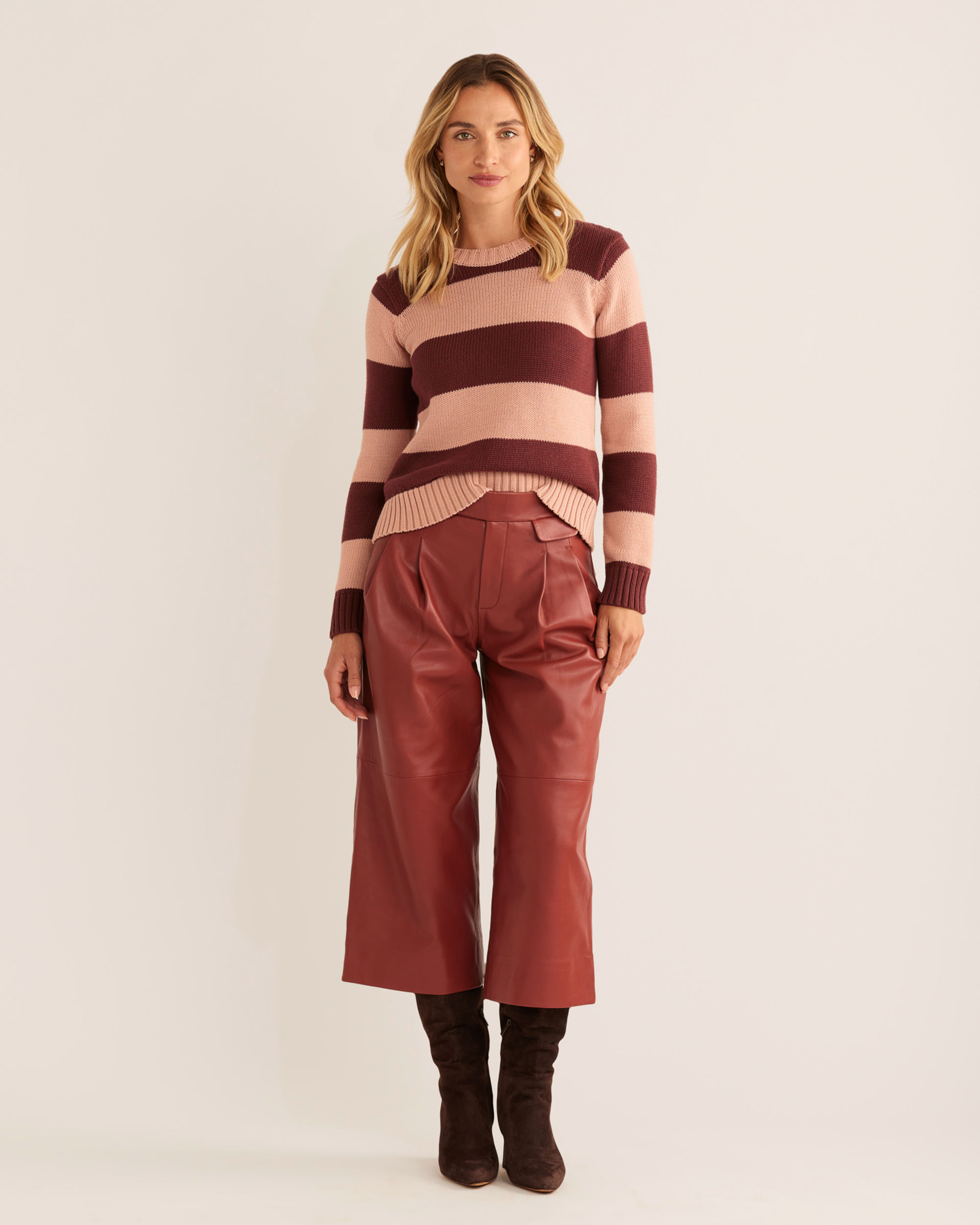 WOMEN'S SELLWOOD STRIPE COTTON SWEATER