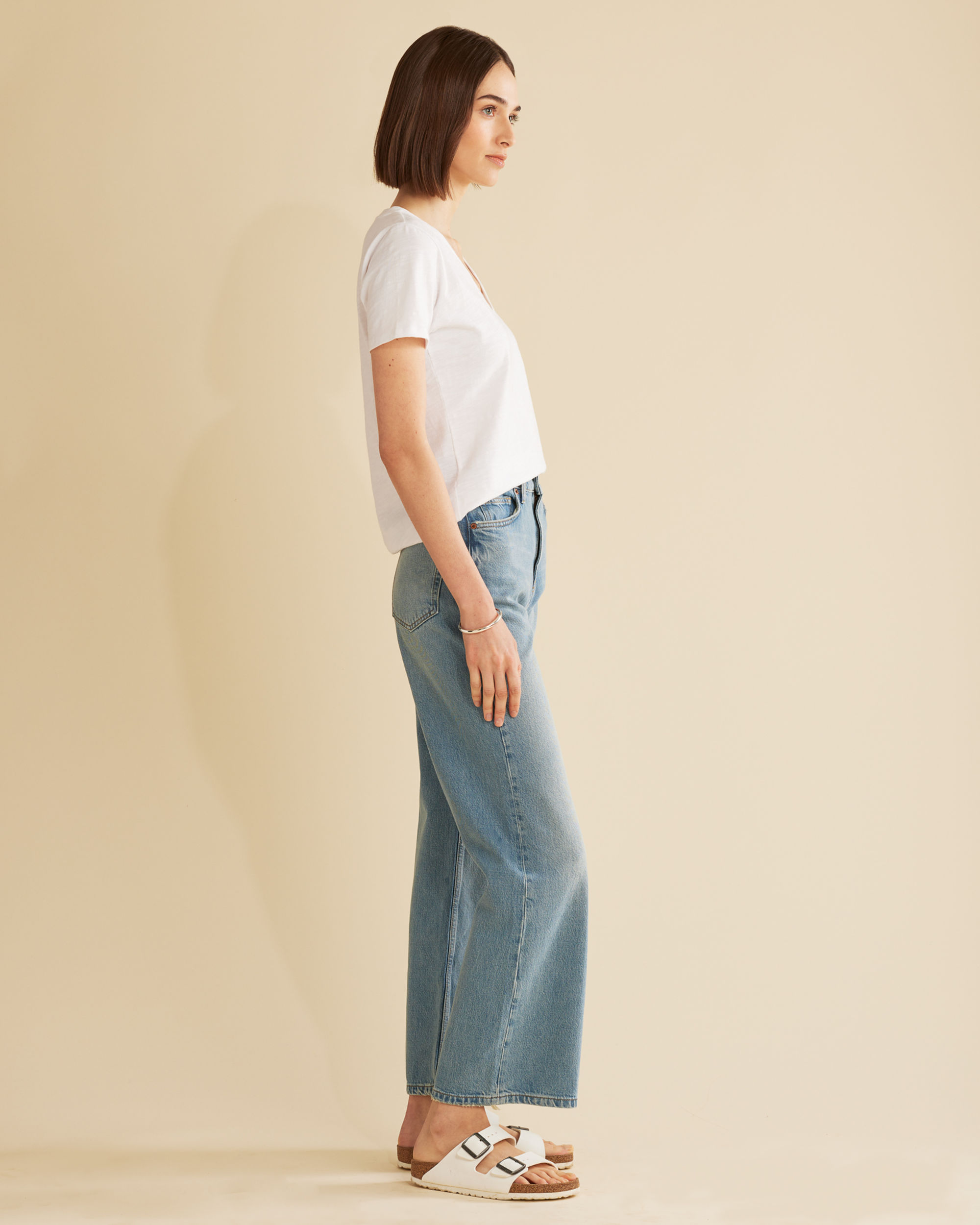 WOMEN'S SHORT-SLEEVE COTTON SLUB TEE