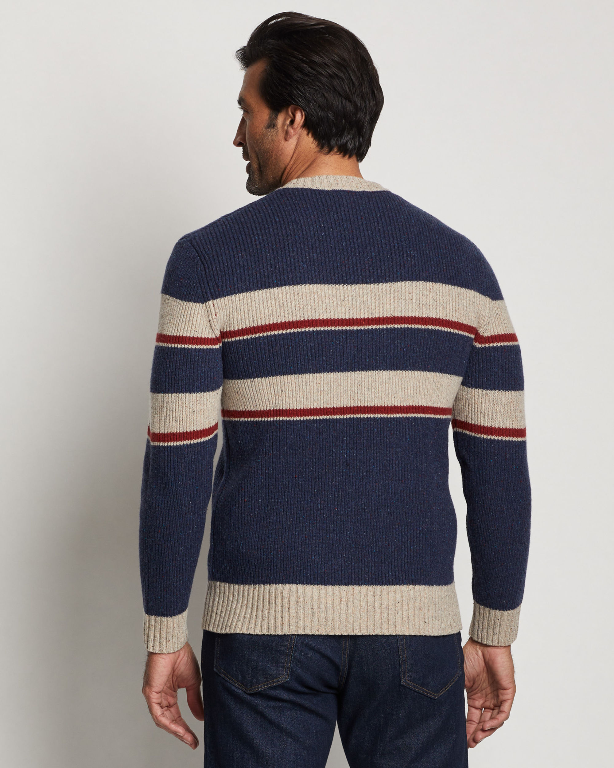 MEN'S PARK STRIPE MERINO SWEATER