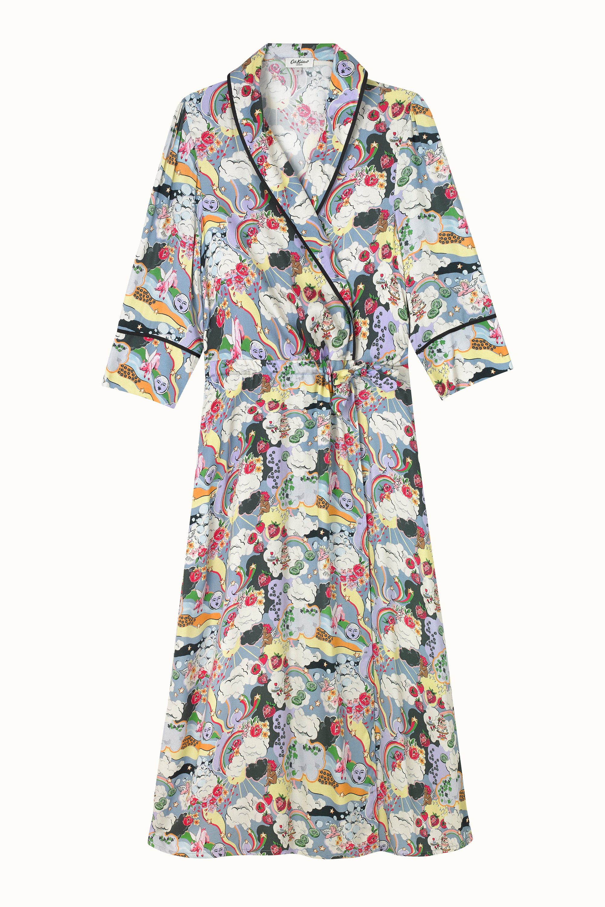 Self Care Printed Wrap Dress