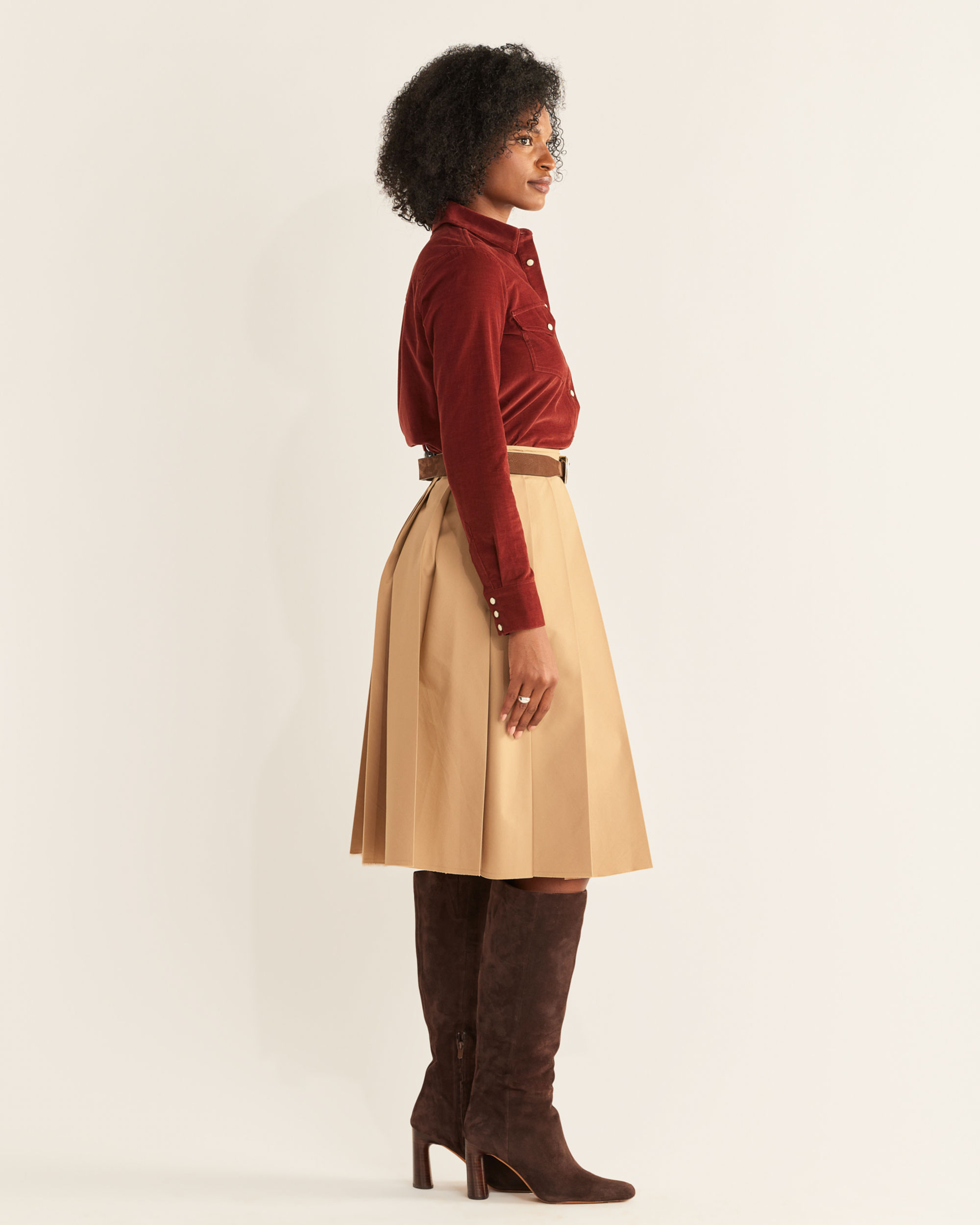 WOMEN'S CORDUROY GAMBLER SHIRT