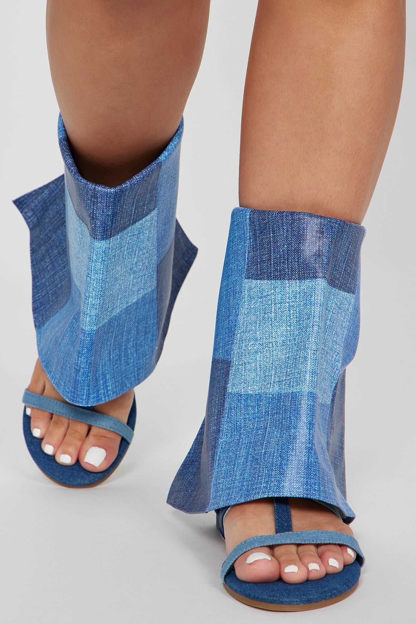 Highlight Of My Day Flat Sandals   Denim