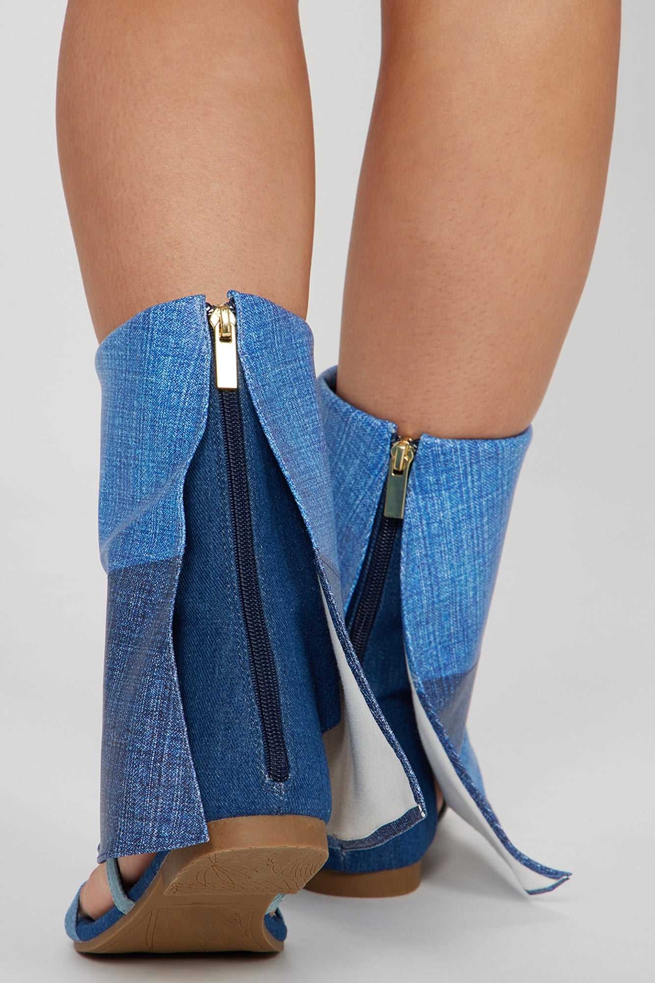 Highlight Of My Day Flat Sandals   Denim