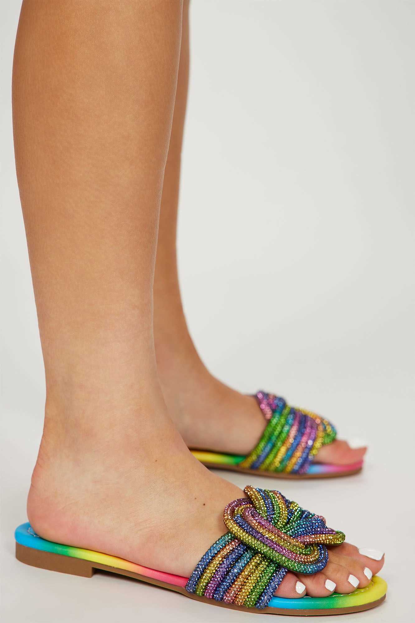 I Always Shine Flat Sandals   Multi Color