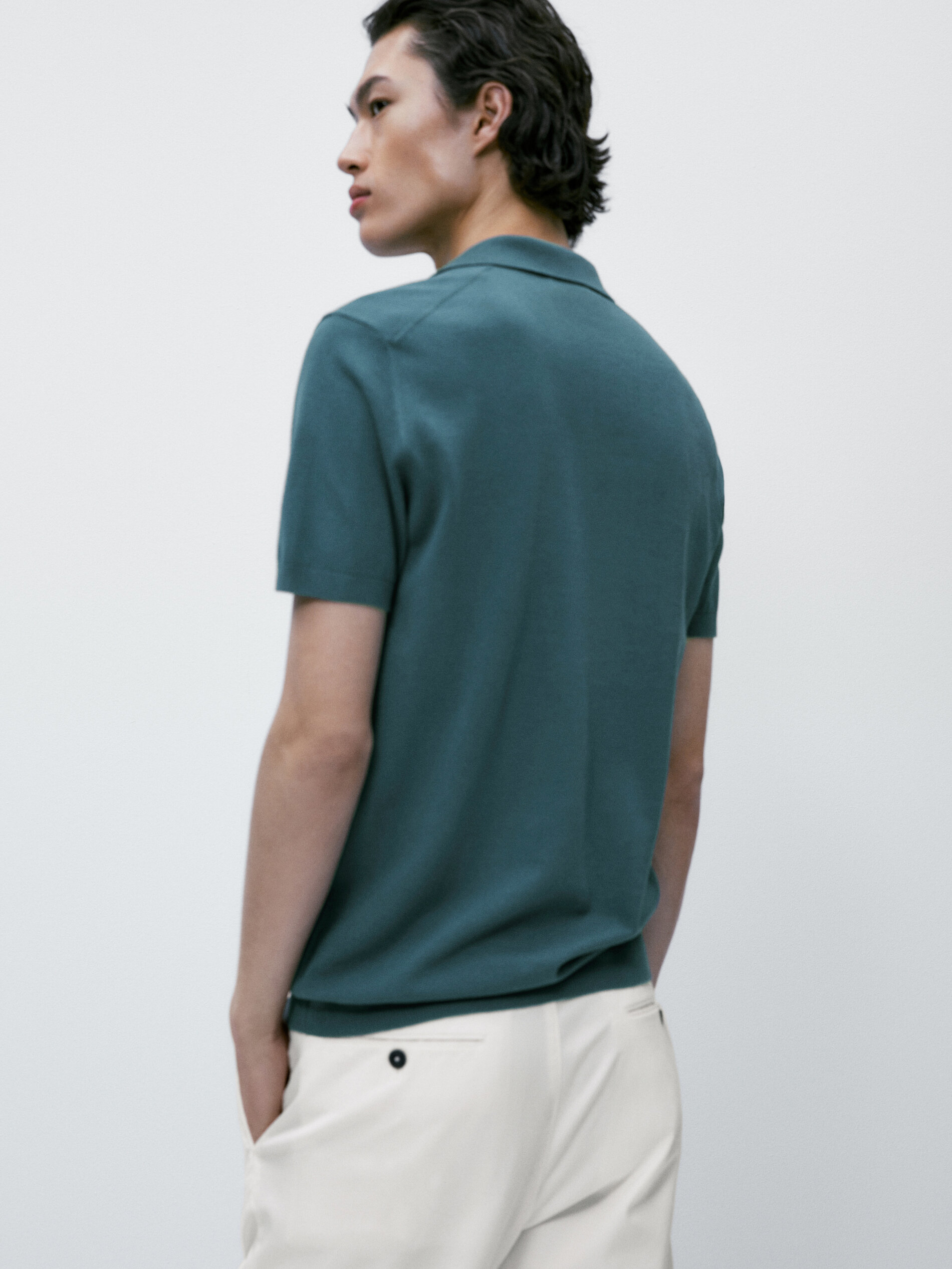 Jersey polo manga corta algodon - Azul oscuro