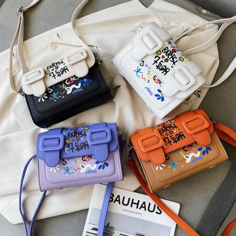 Graffiti Small Phone Purse Fashion Crossbody Shoulder Bag Handbag