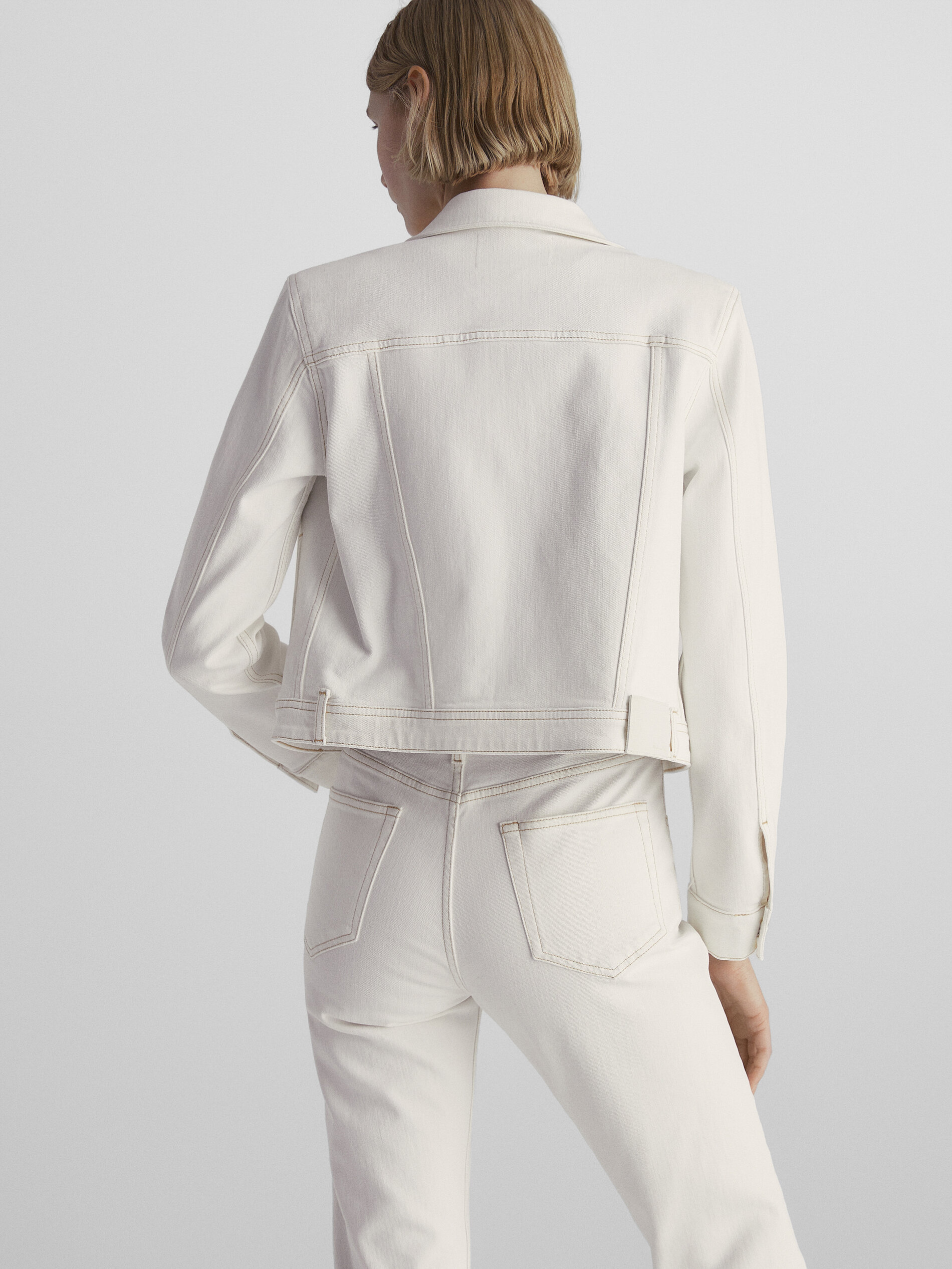 Cazadora vaquera pespuntes - CRUDO