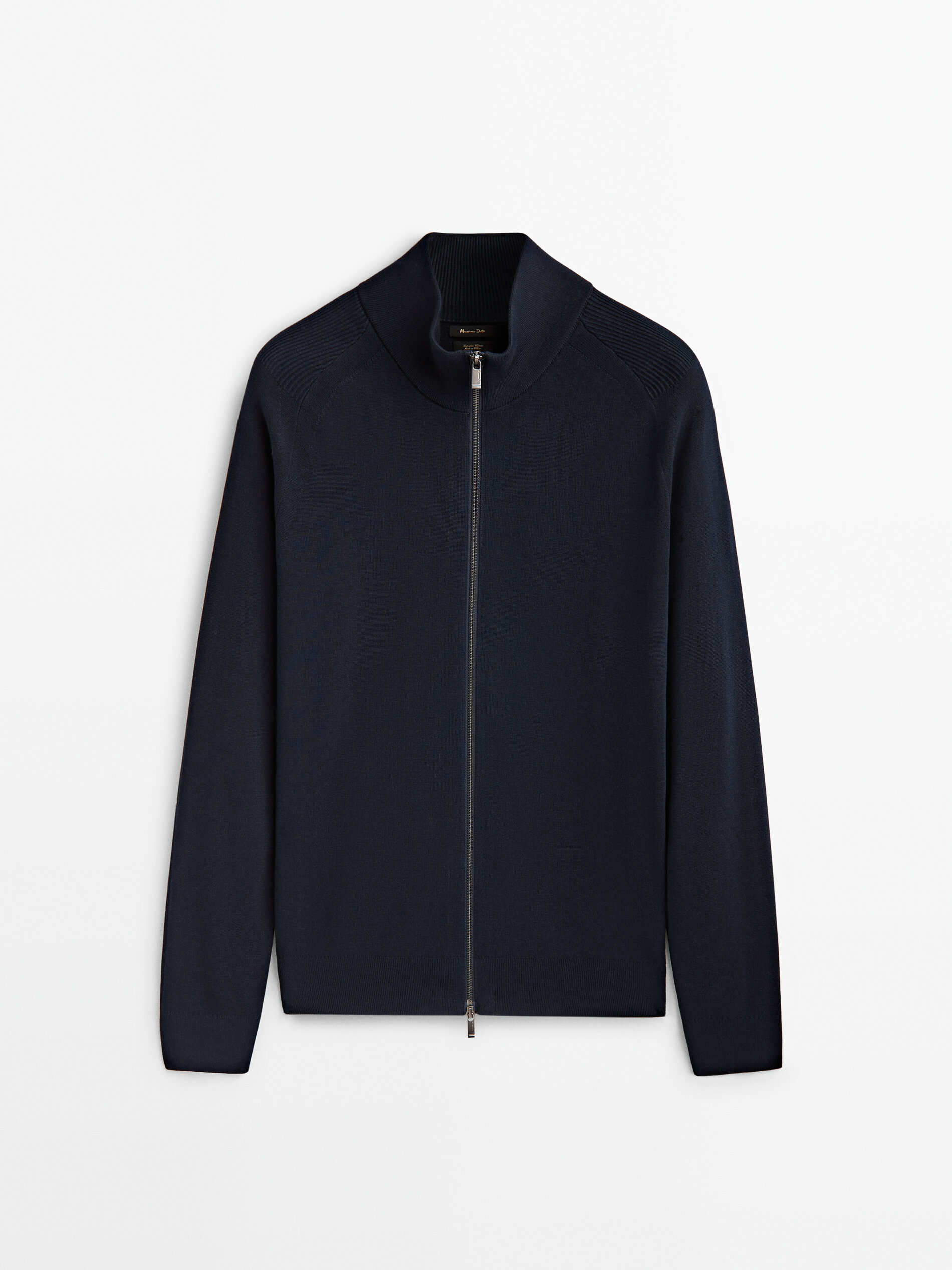 Cárdigan 100% algodón con cremallera - AZUL MARINO