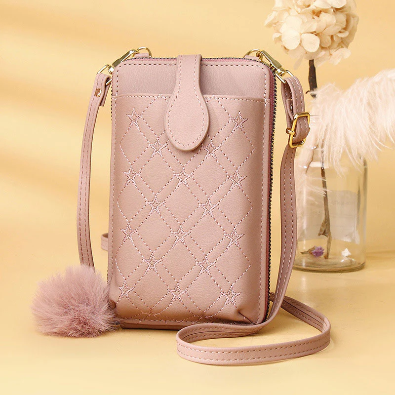 Multifunctional Elegant Embroidery Phone Bag Crossbody Bag