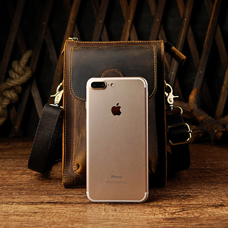 Genuine Leather Multifunction Messenger Bag