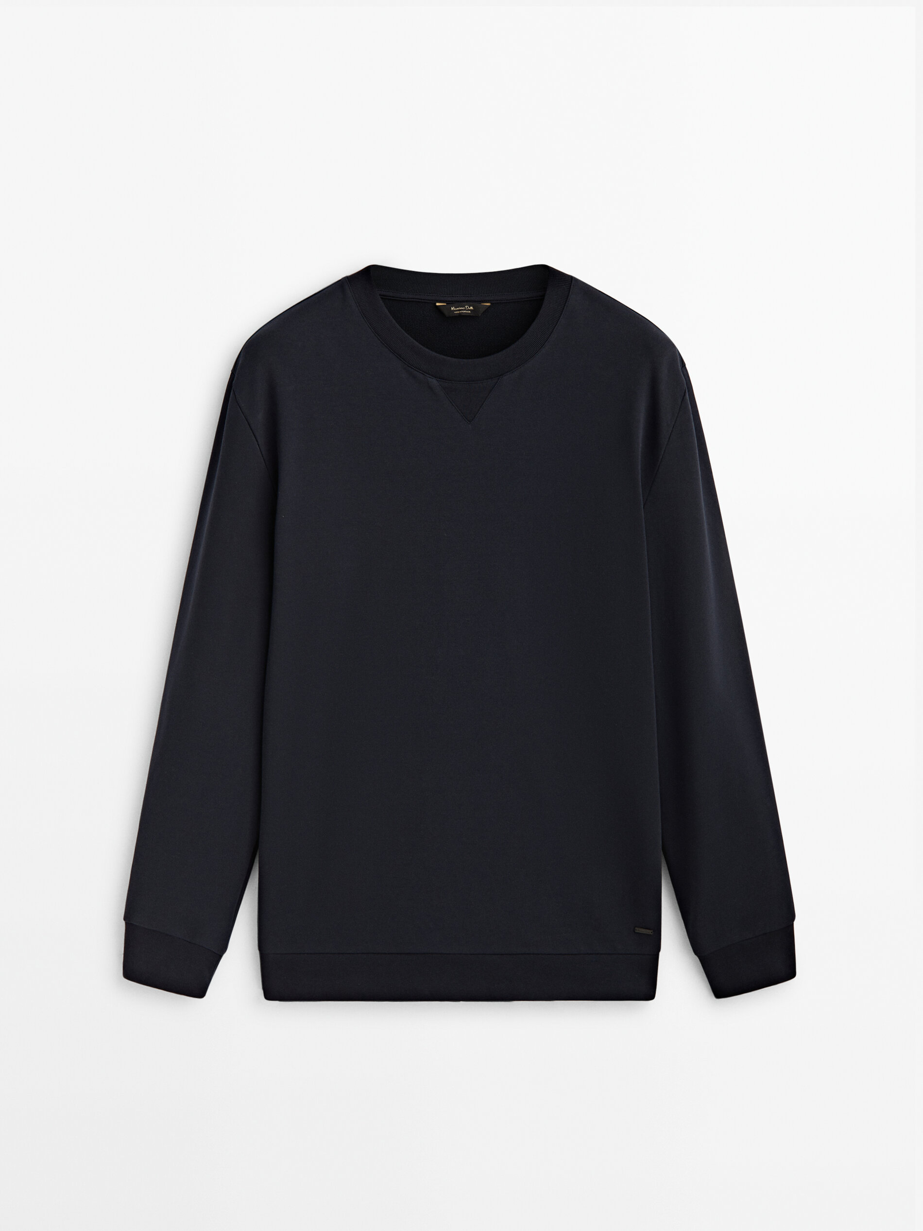 Sudadera lisa mezcla algodon - AZUL MARINO