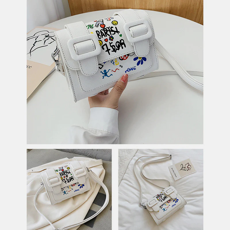 Graffiti Small Phone Purse Fashion Crossbody Shoulder Bag Handbag