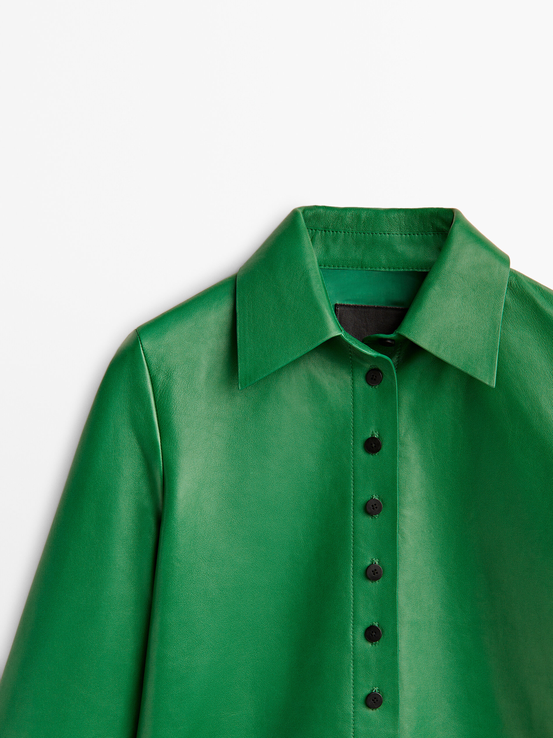 Camisa piel napa verde - VERDE