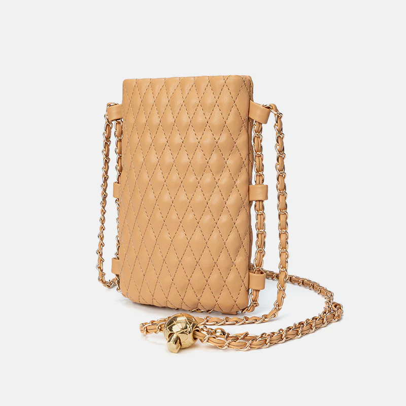 Unique Adjusting Buckle Elegant Embossing Crossbody Phone Bag