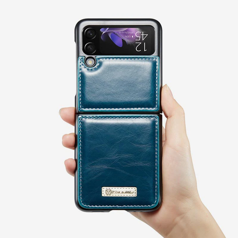 Samsung Galaxy Z Flip 3, Z Flip 4 Phone Case Handmade Leather Phone Bag