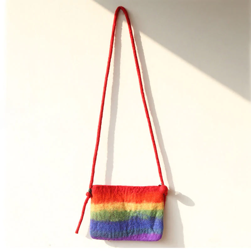 Wool Felt Phone Bag For Women Cute Animal Crossbody Bag