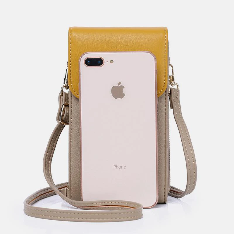 LargeCapacity Multi-Pocket Solid Phone Bag