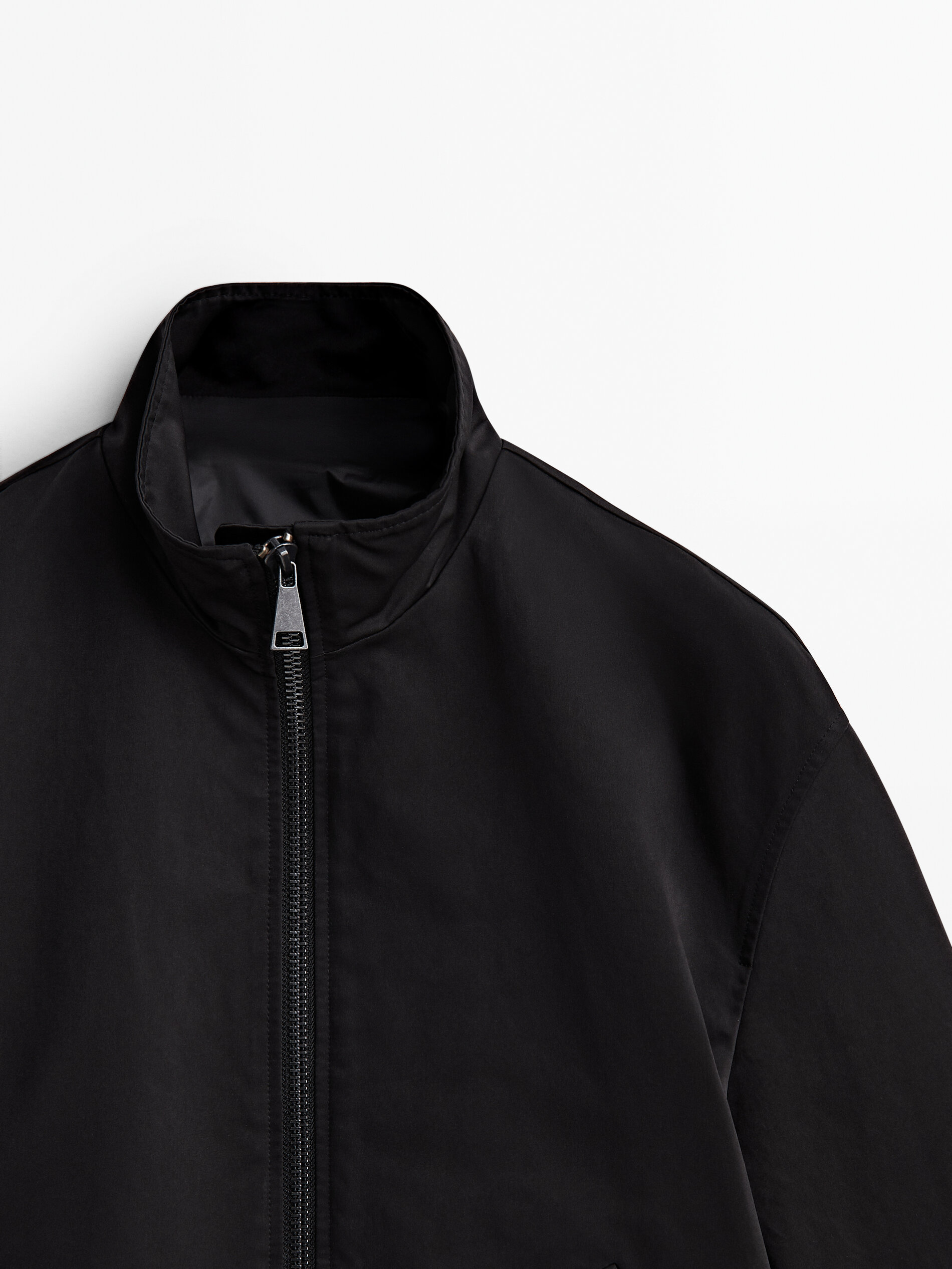 Chaqueta bomber cremallera - NEGRO