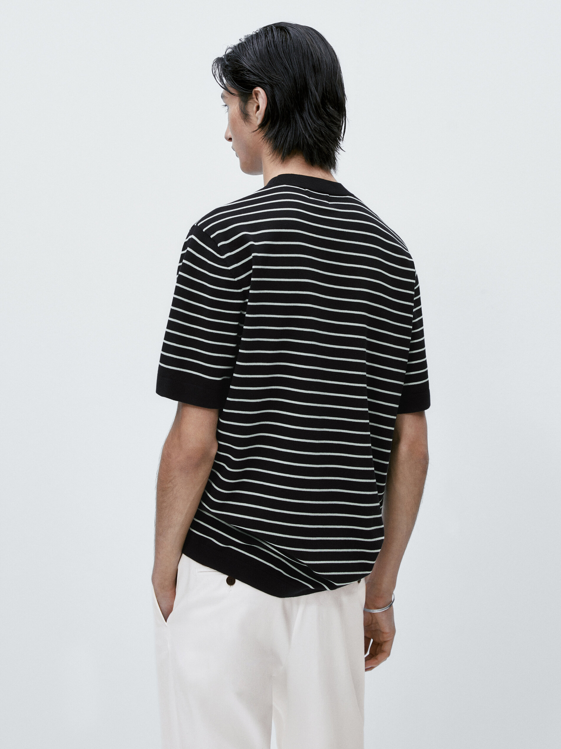 Jersey punto milano rayas - AZUL MARINO