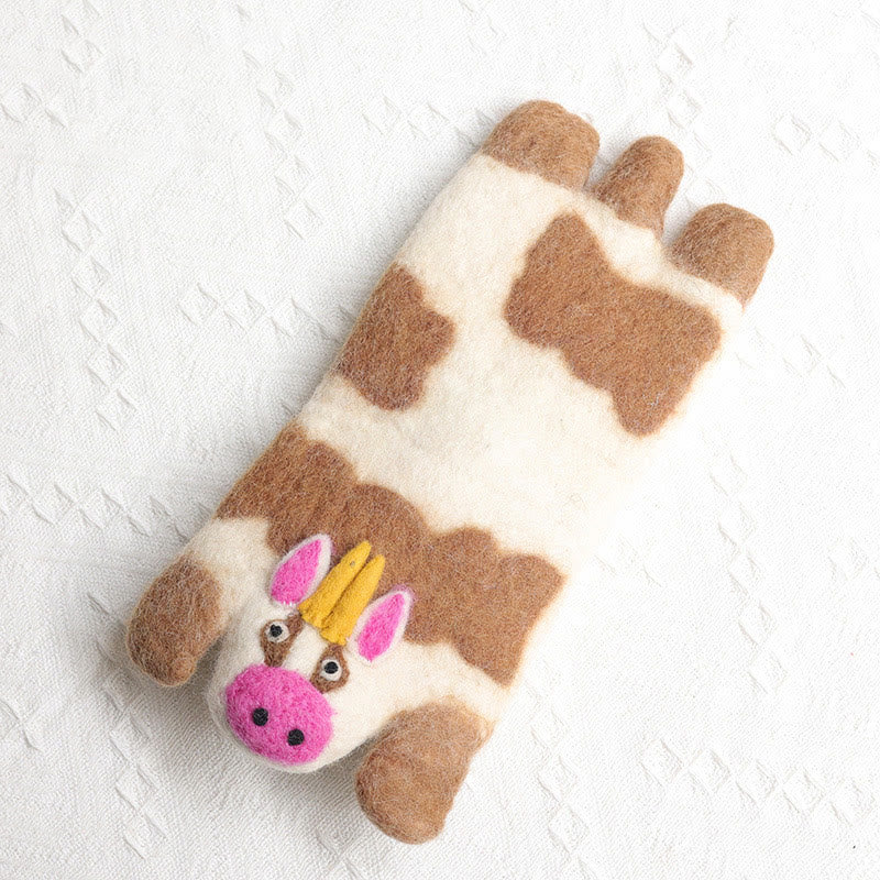 Wool Felt Phone Bag For Women Cute Animal Crossbody Bag