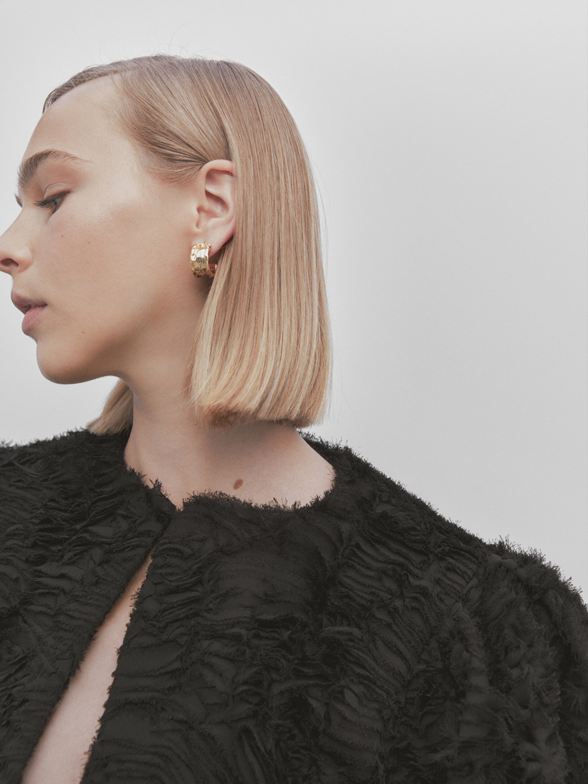 Chaqueta estructura bucle -Studio - NEGRO