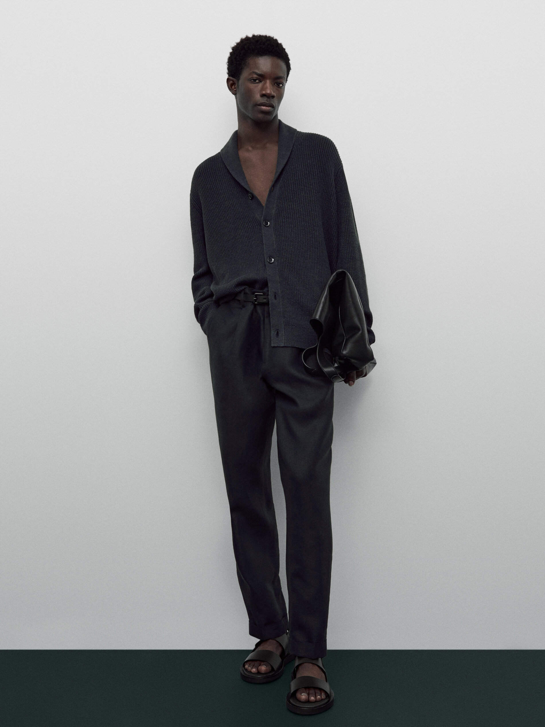 Cárdigan punto estructura Limited edition - AZUL MARINO