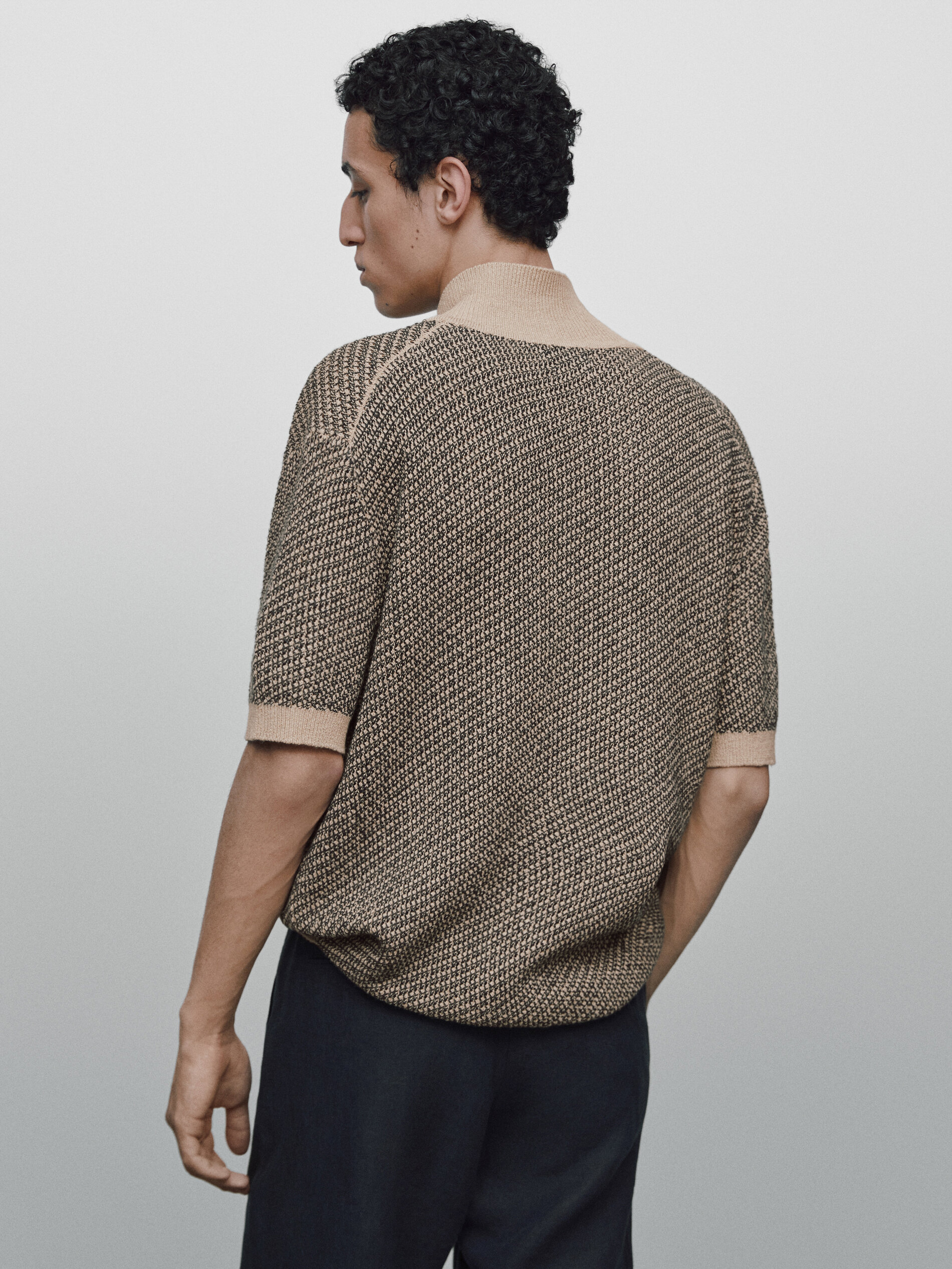 Jersey polo jacquard lino Limited edition - BEIGE