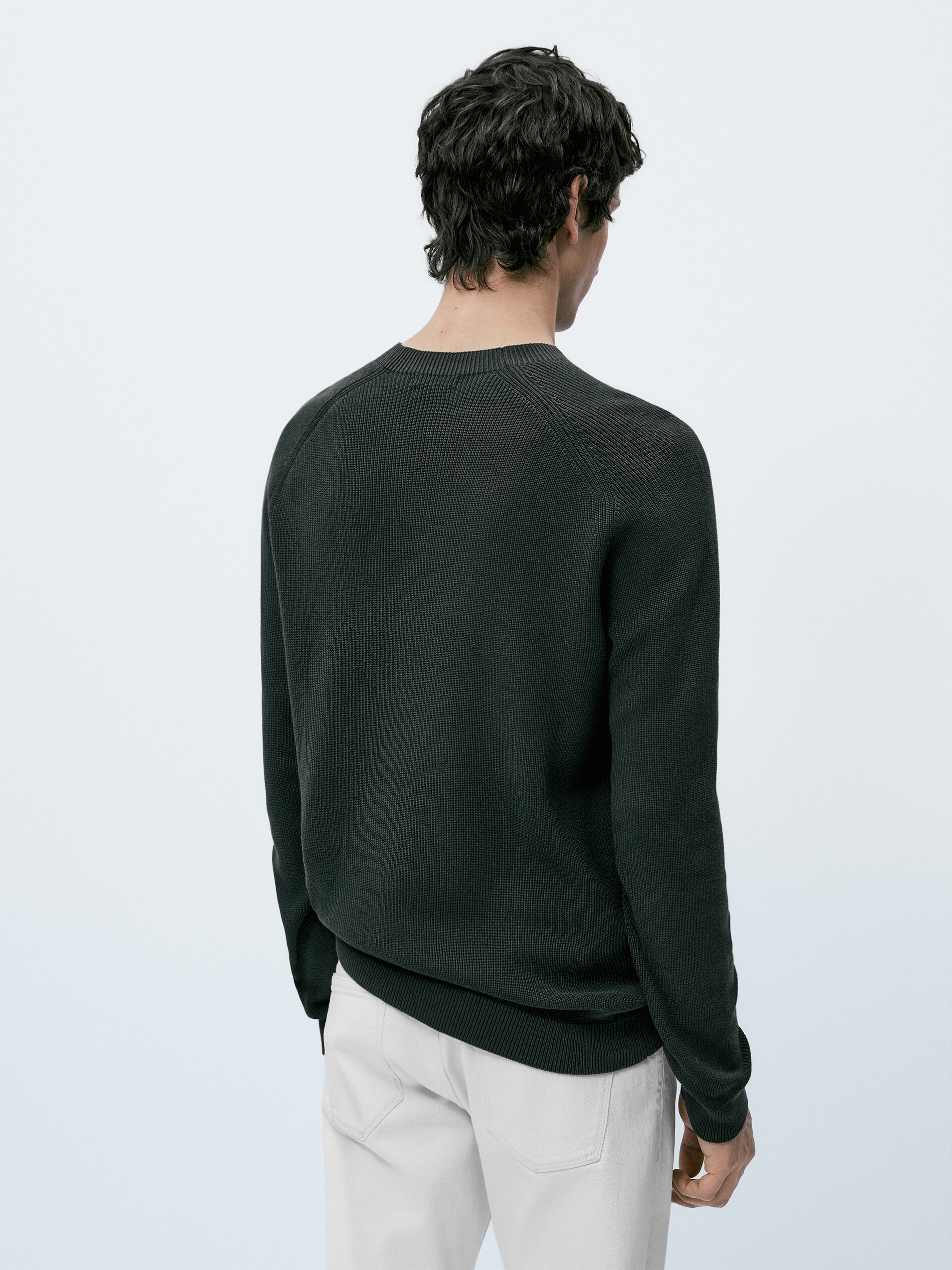 Jersey de punto estructura cuello redondo - BOTELLA